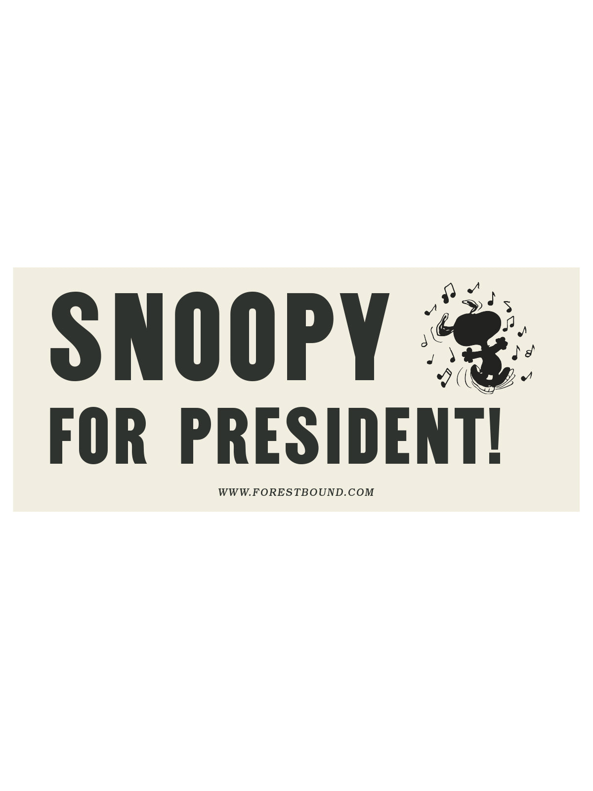 Snoopy for President Bumper Sticker