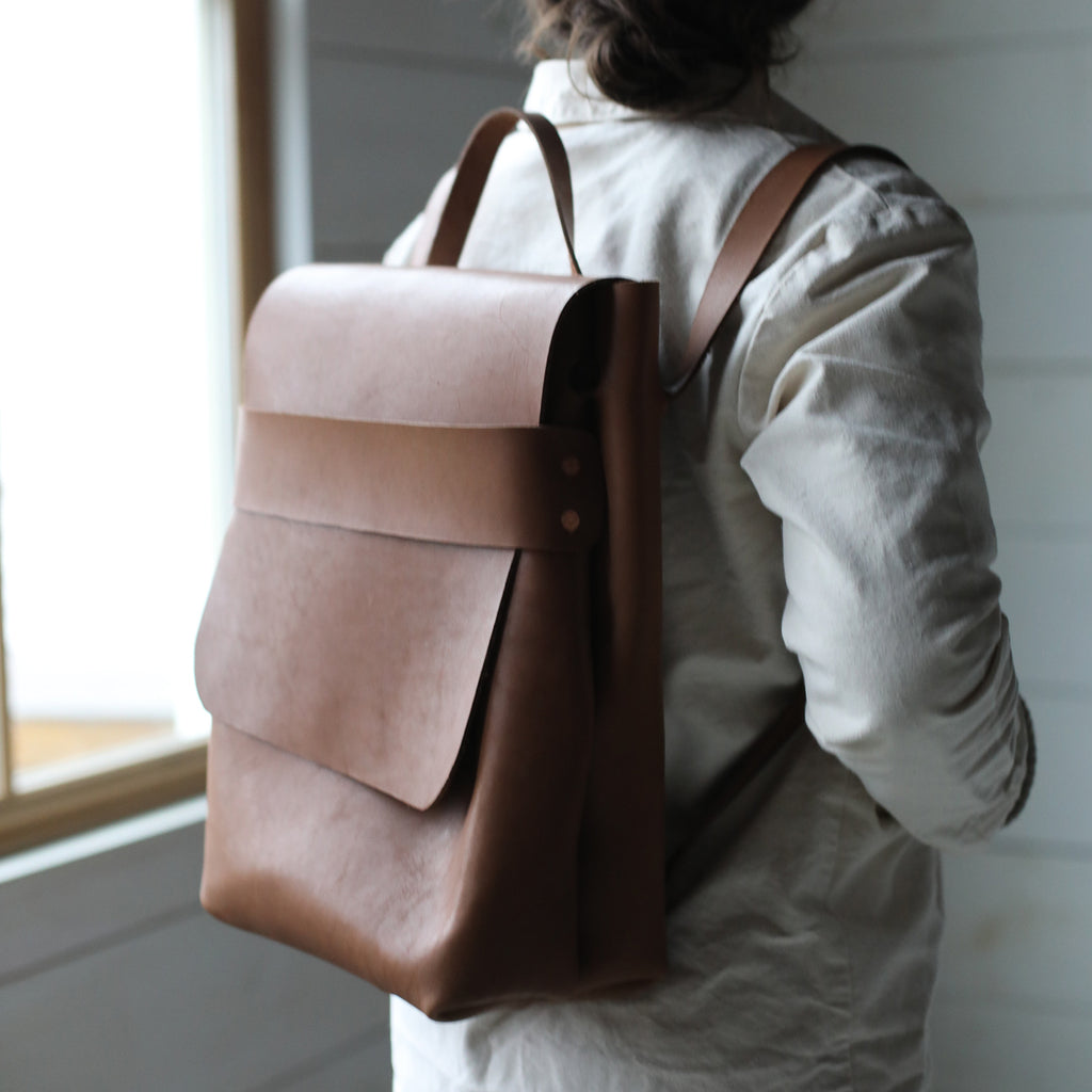 Leather Utility Backpack Sample FORESTBOUND