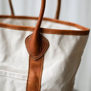 Canvas & Leather Tote - Sample