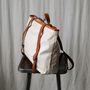 Canvas & Leather Backpack - Sample