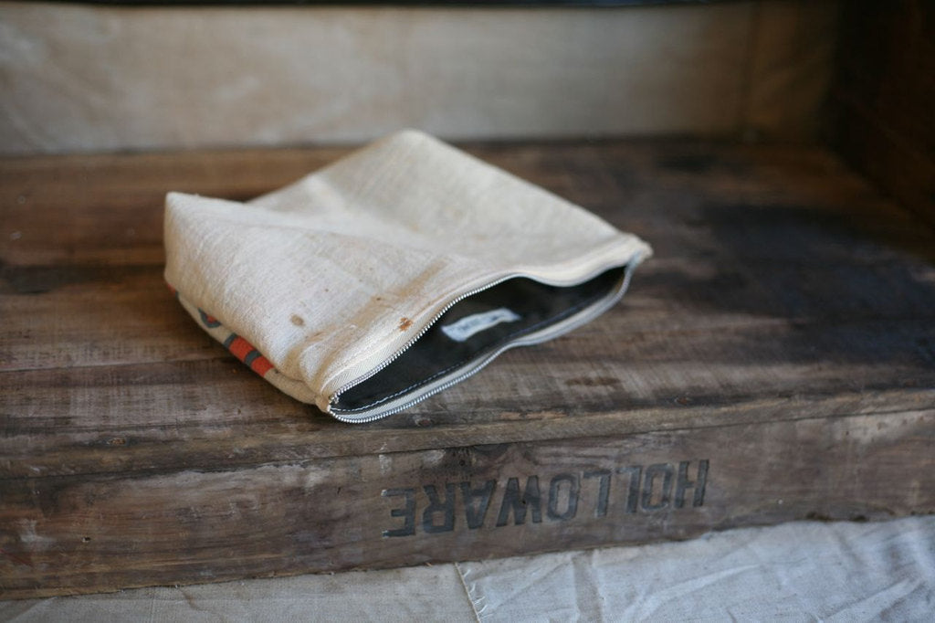 1940's era Cotton Feedsack Utility Pouch - SOLD