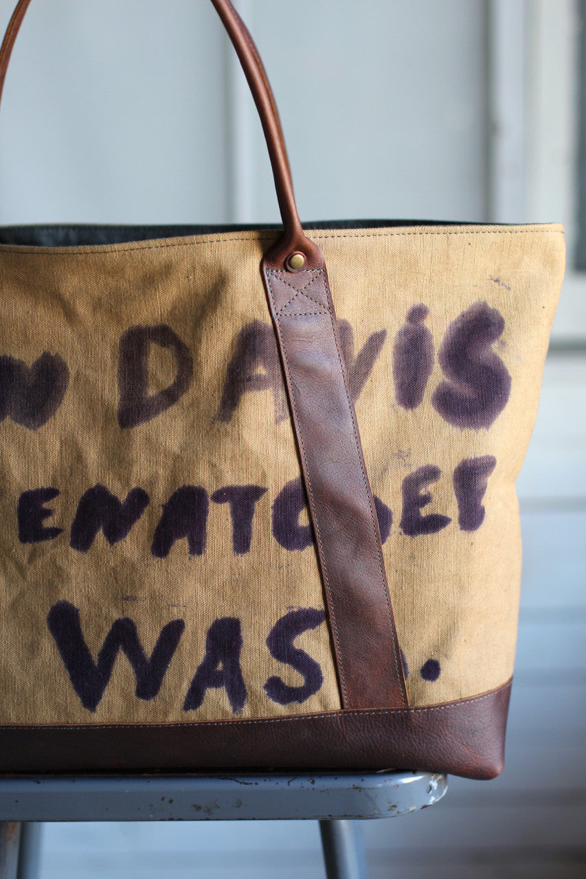Extra Large WWII era Canvas Carryall