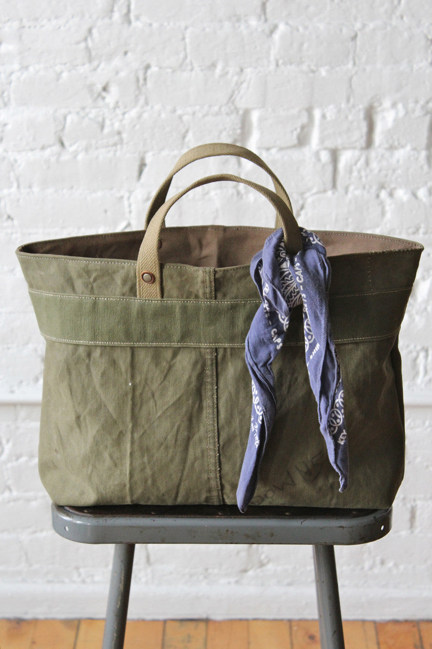 WWII era Canvas and Work Apron Tote Bag