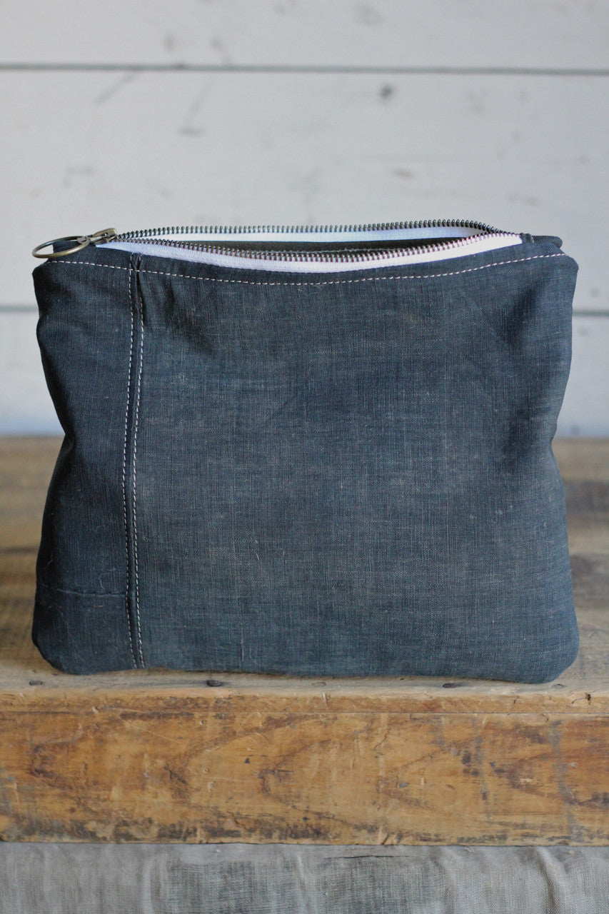 Early 1900's Japanese Indigo Dyed Cotton Utility Pouch