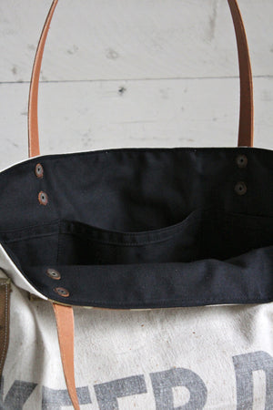 1940's era Patched Feed Sack Tote Bag