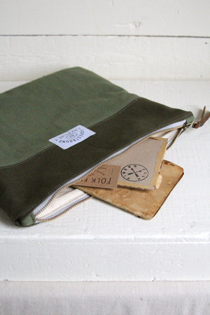 Extra Large WWII era Canvas Utility Pouch