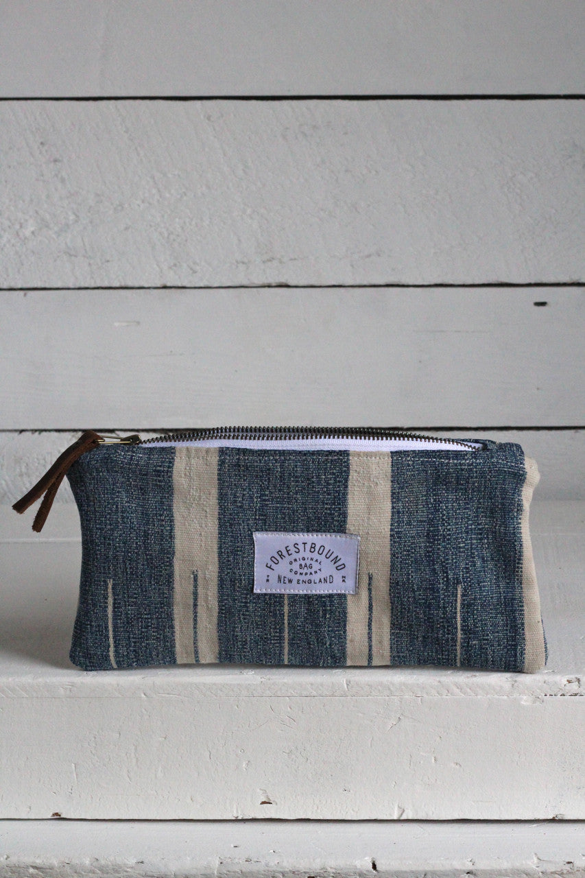 Blue - Handmade Cotton Utility Pouch Set 01