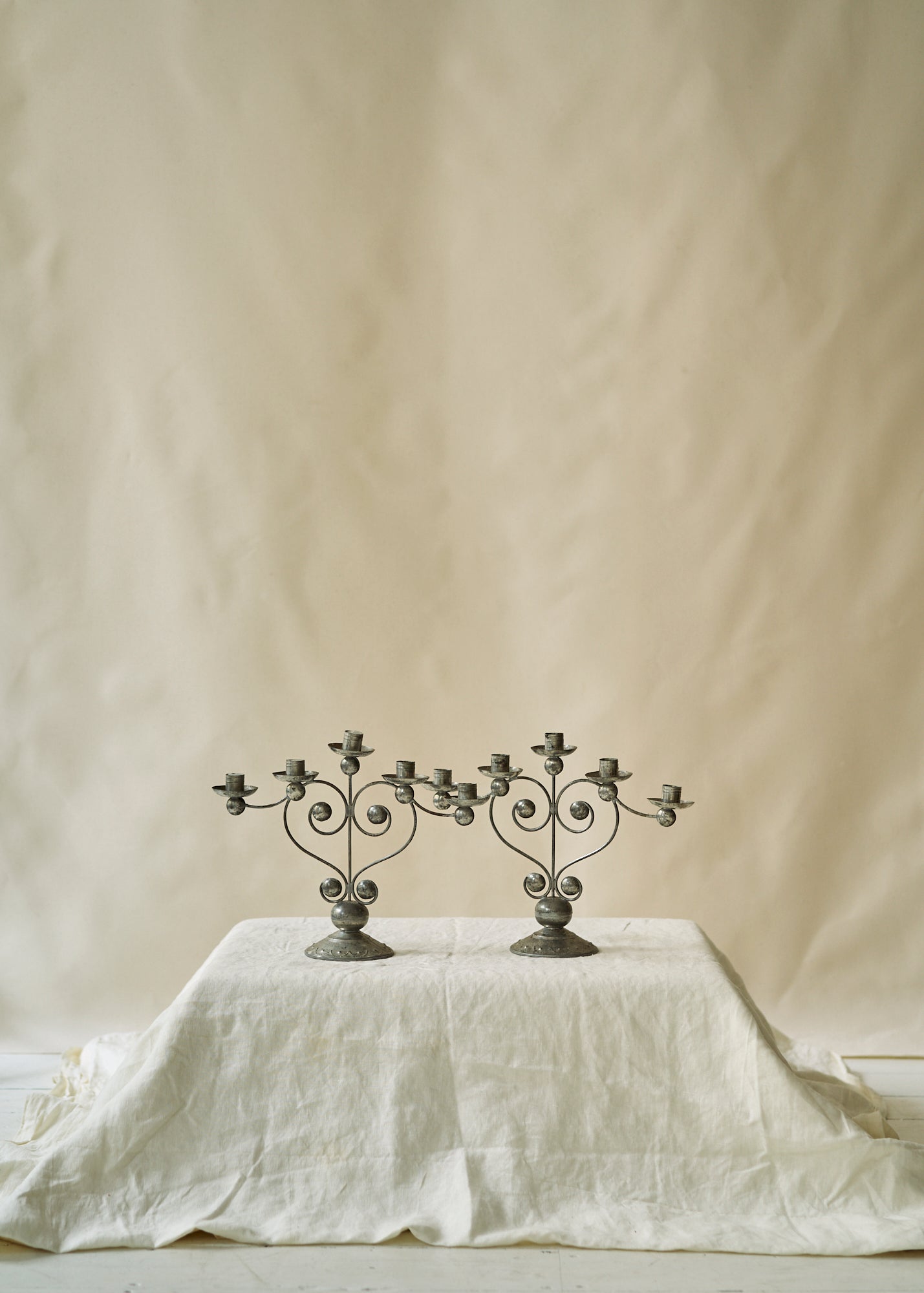 Vintage Tin Candelabra