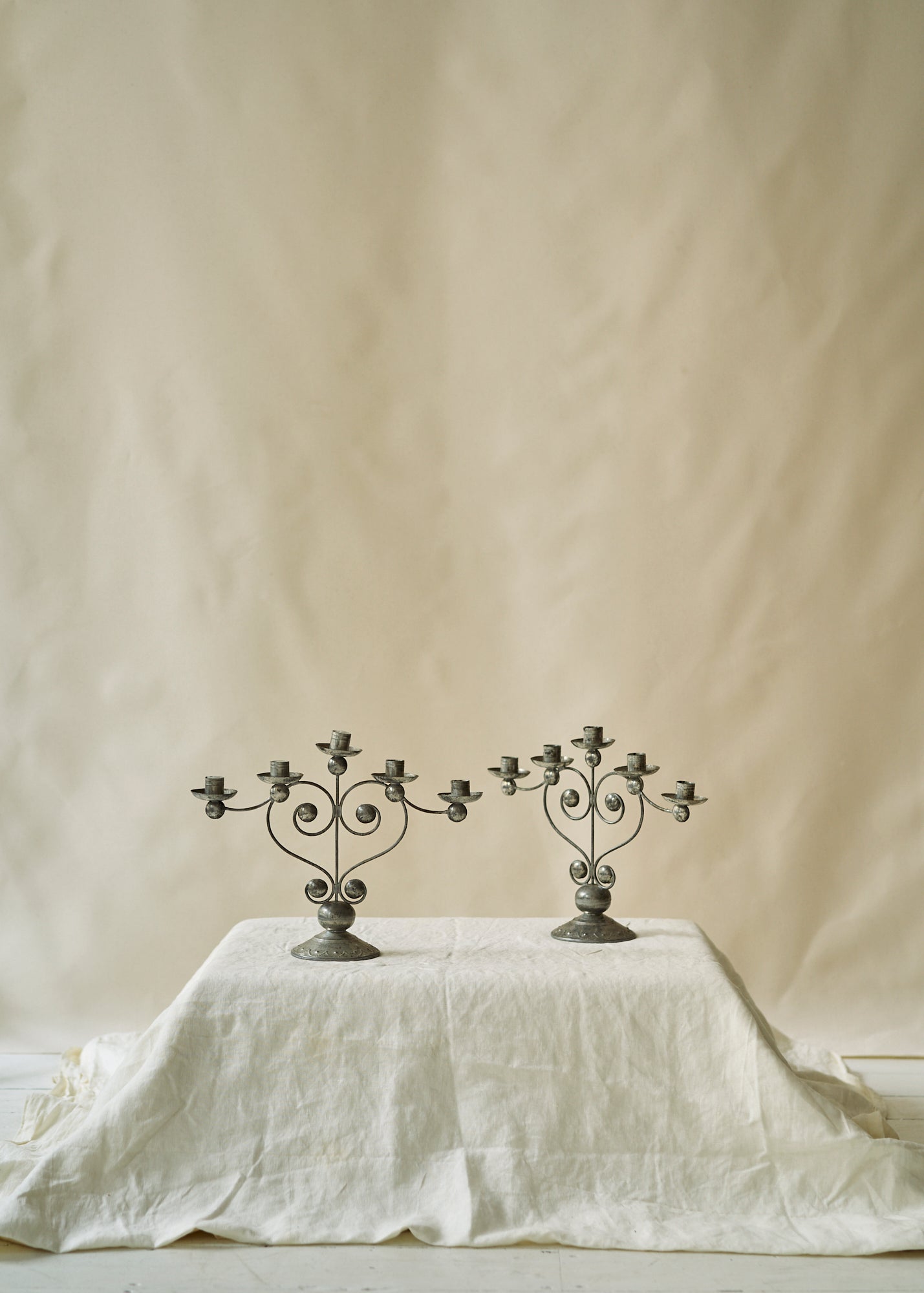 Vintage Tin Candelabra