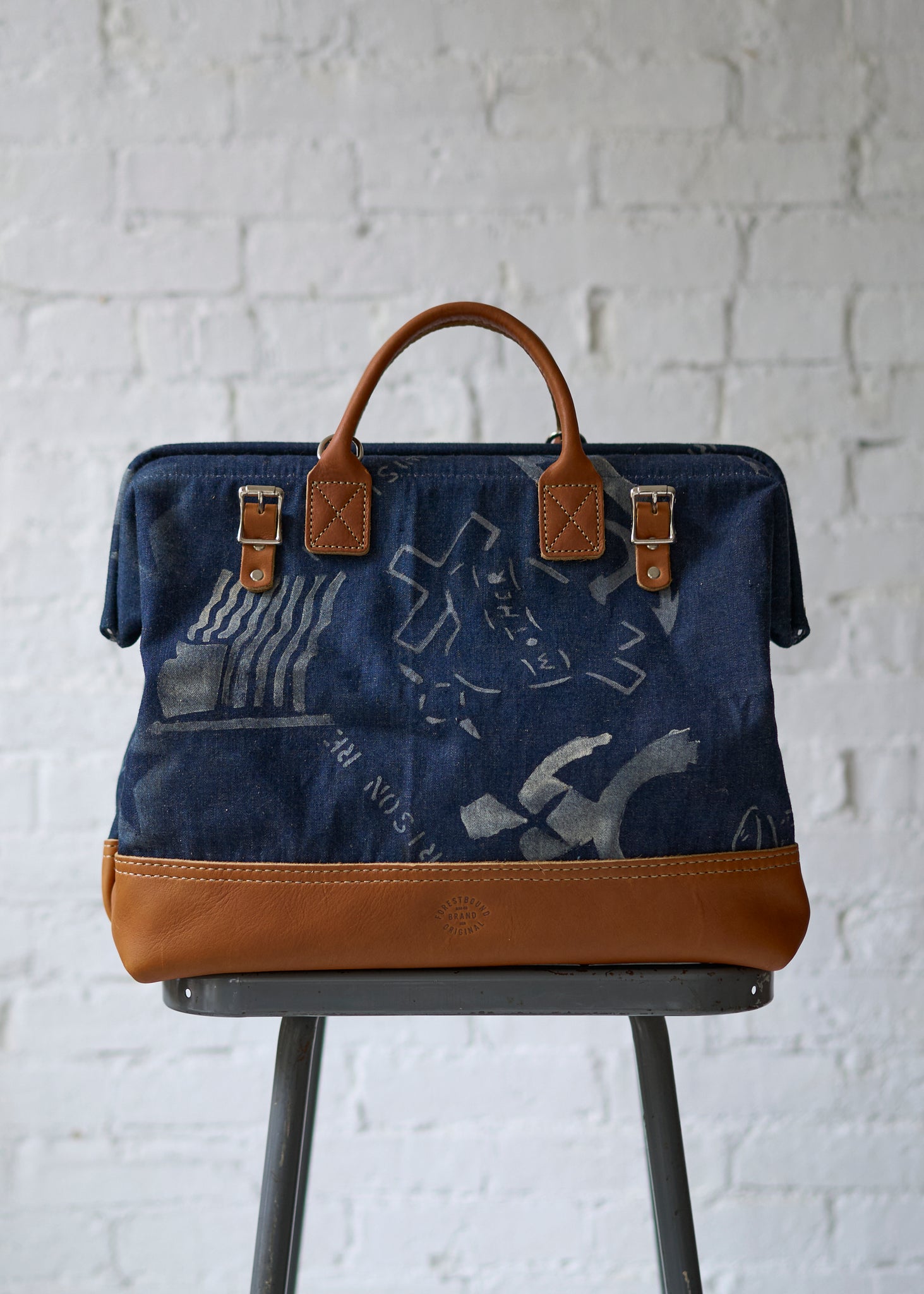 WWII era Salvaged USN Denim Carryall