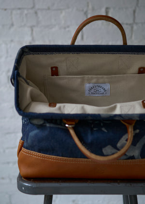 WWII era Salvaged USN Denim Carryall
