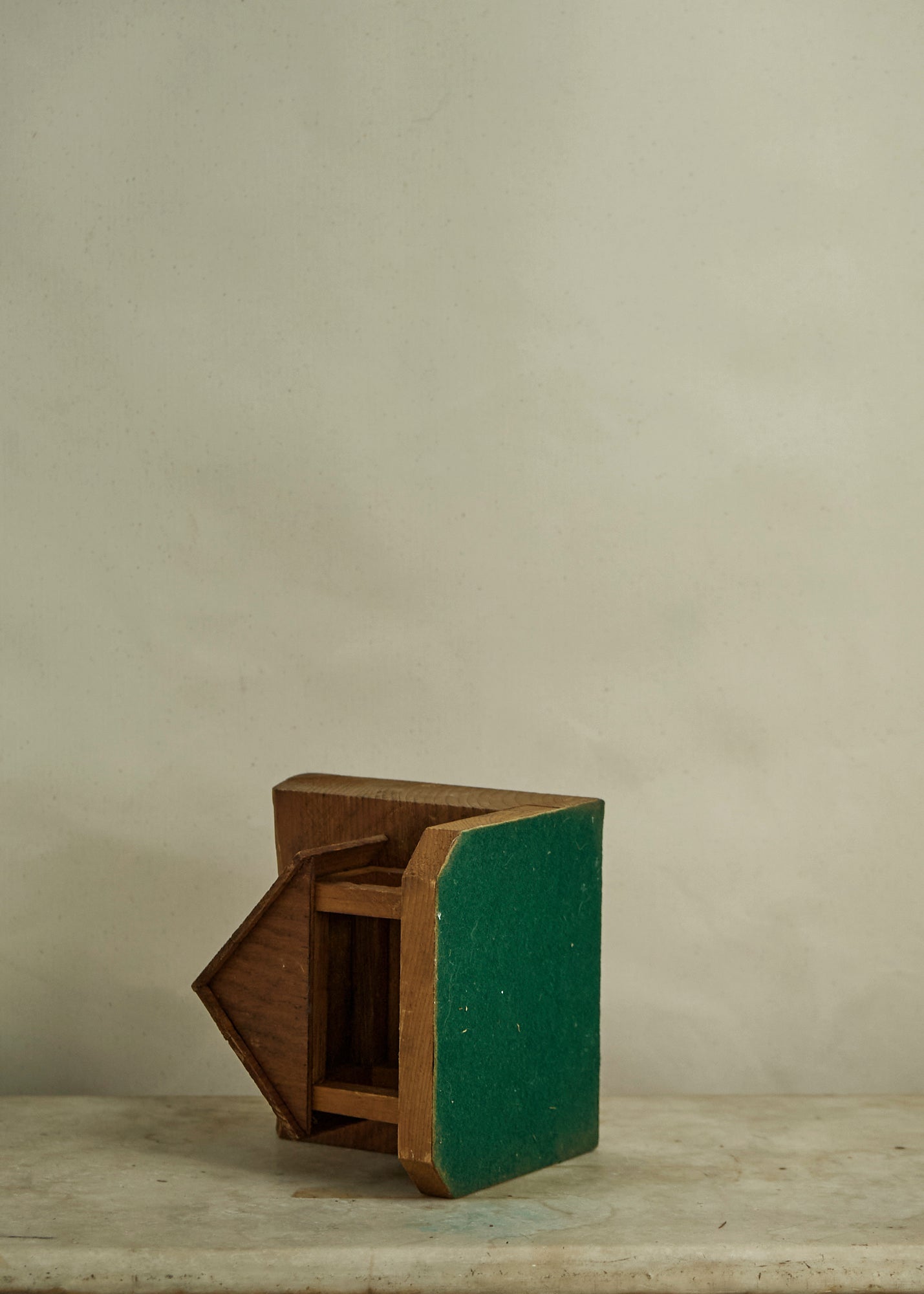 Handmade Folk Art Cabin Book Ends