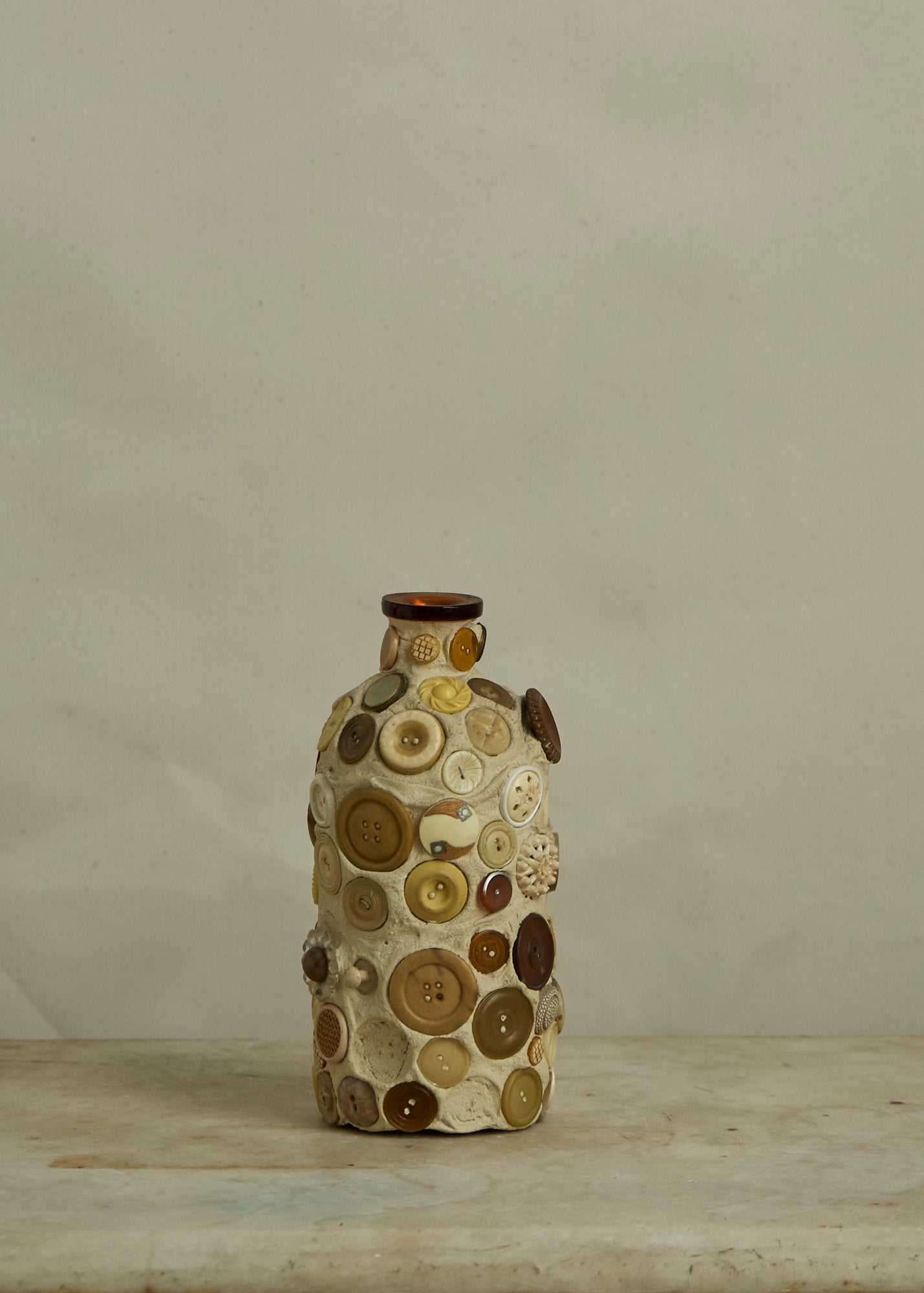 Antique Button Memory Jug