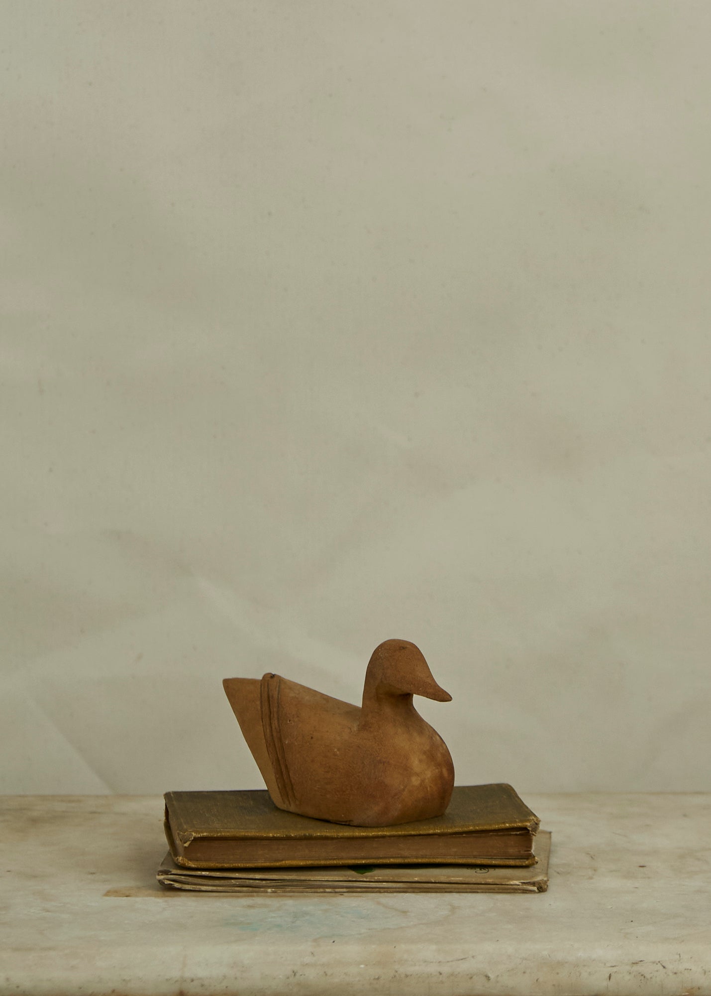 Folk Art Wooden Carved Duck