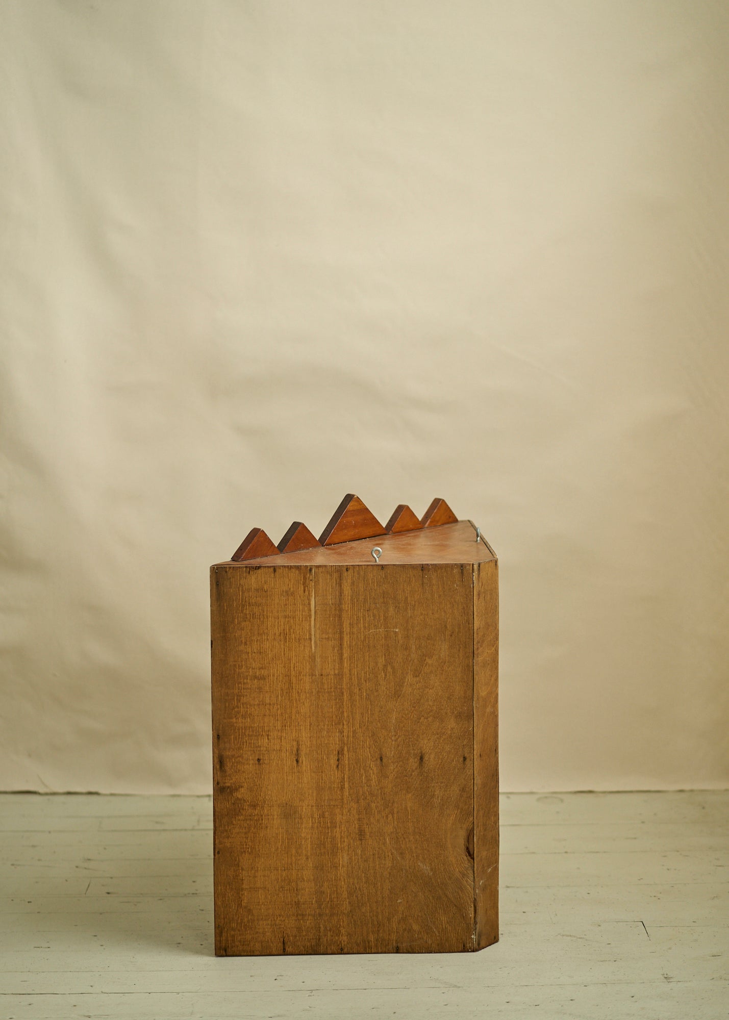 Folk Art Handmade Wood Corner Shelf