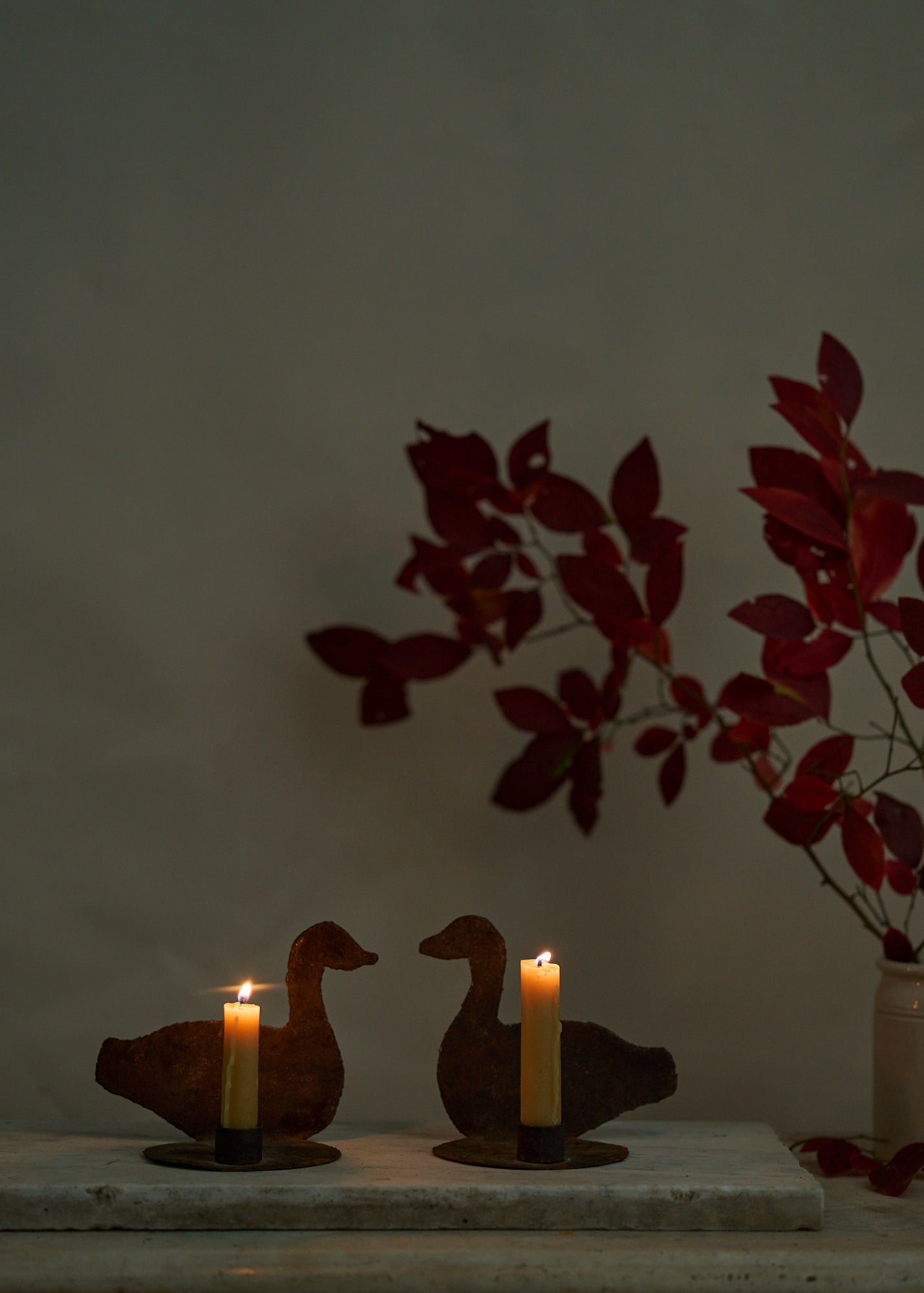 Antique Duck Candle Sconces