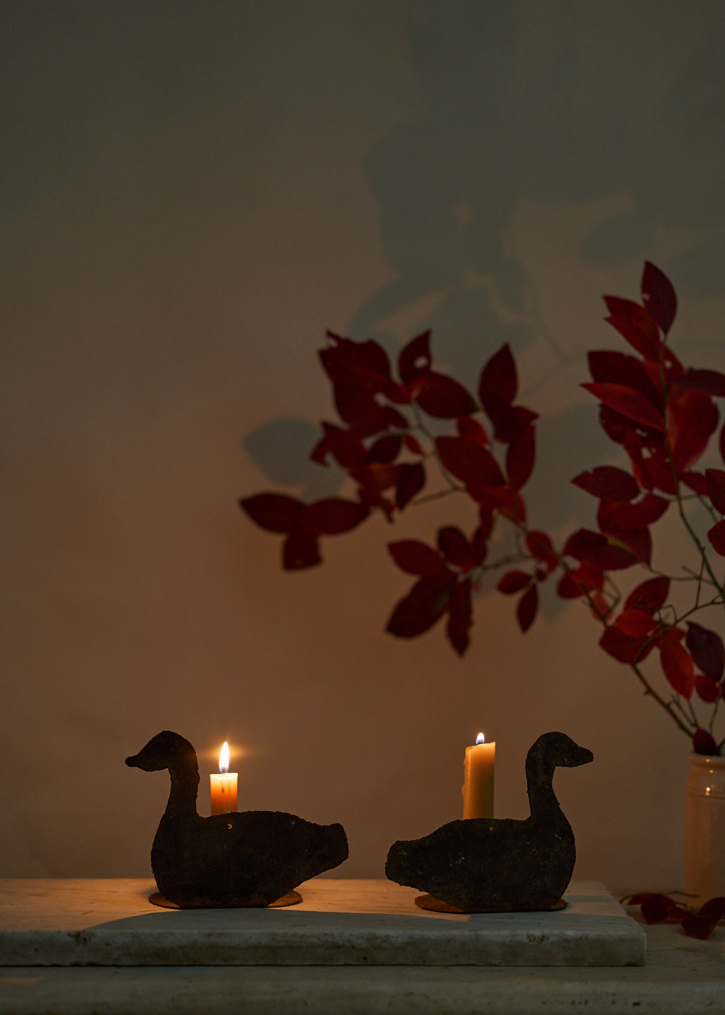 Antique Duck Candle Sconces