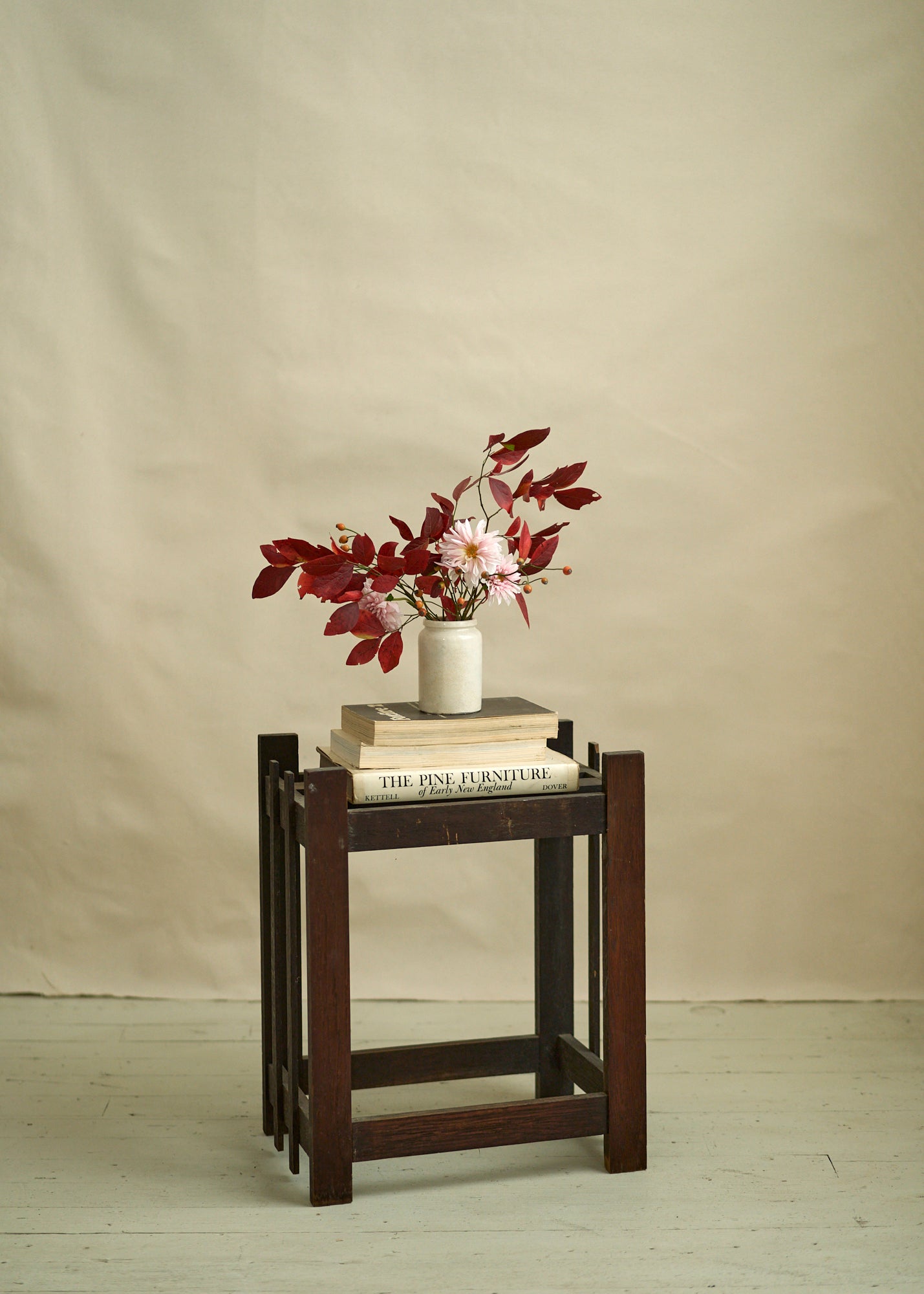 Vintage Mission Style Wood Accent Table