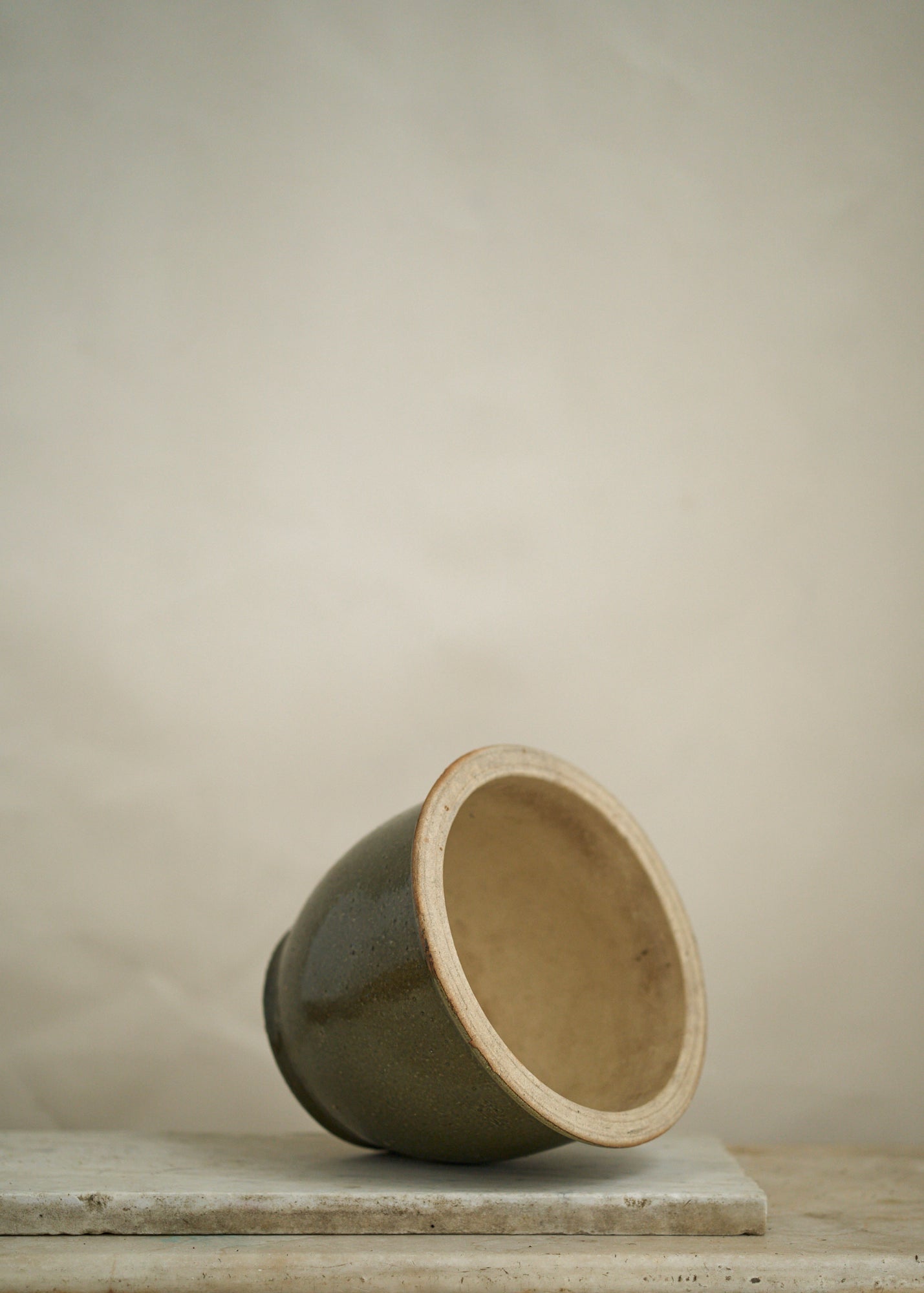 Vintage Sage Green Ceramic Planter