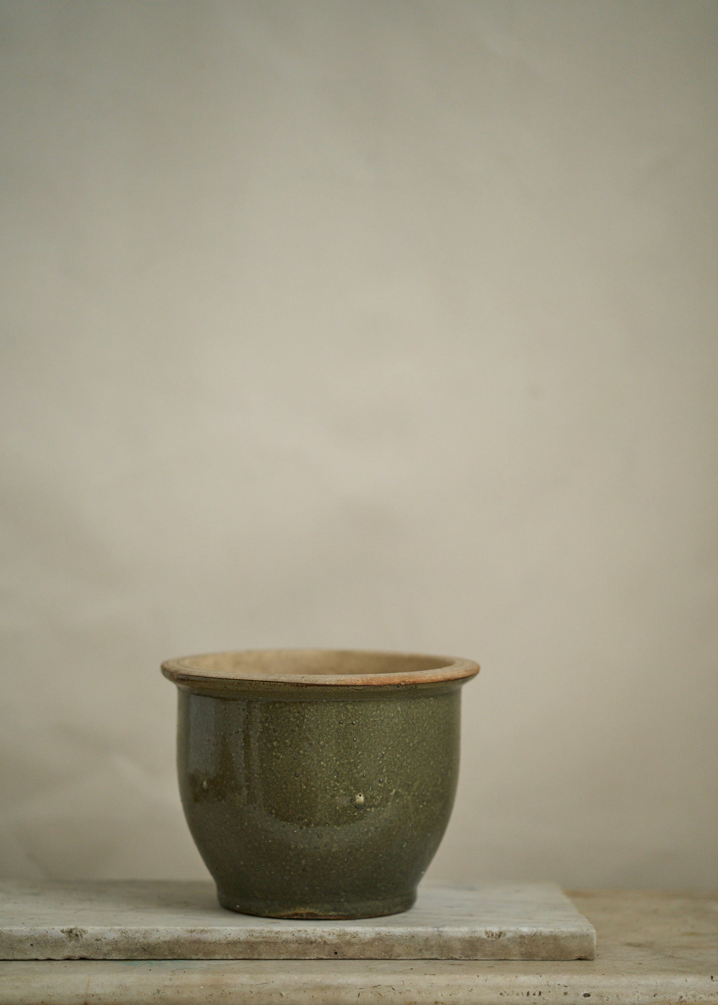Vintage Sage Green Ceramic Planter