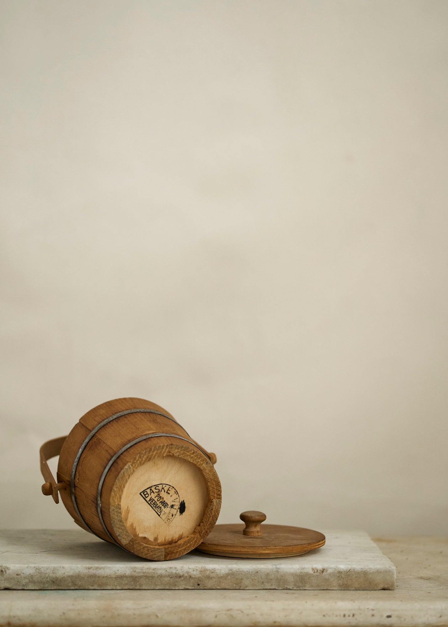 Vintage Vermont Made Bucket Barrel