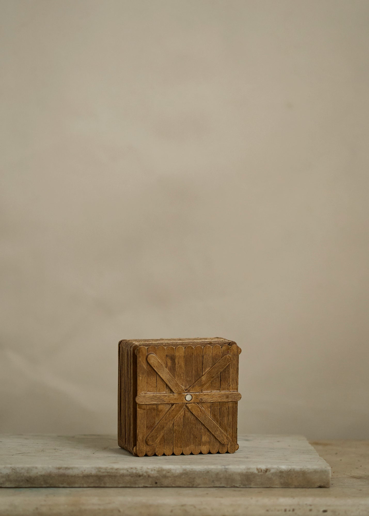 Folk Art Wooden Keepsake Box