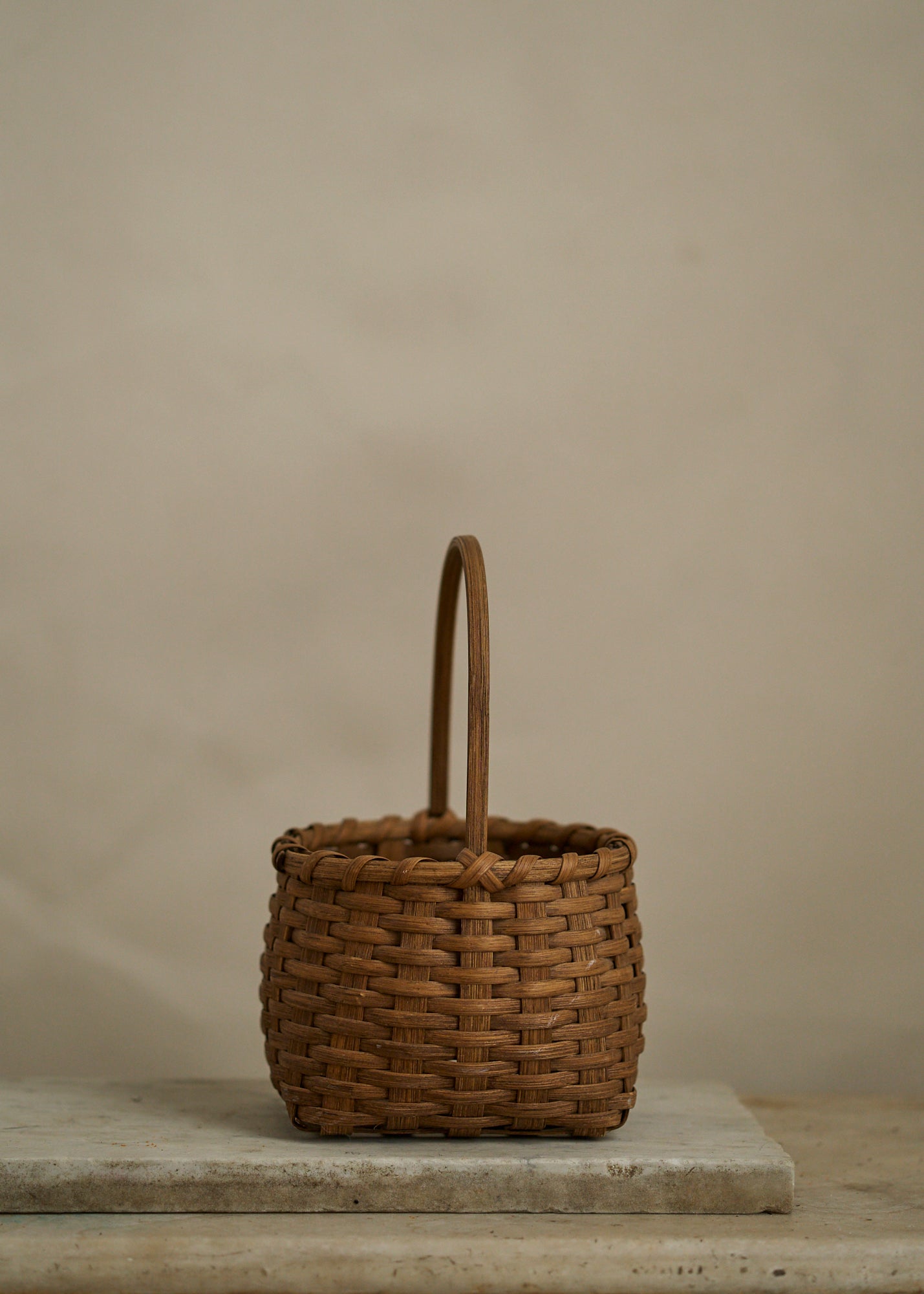 Handmade Woven Long Handled Basket