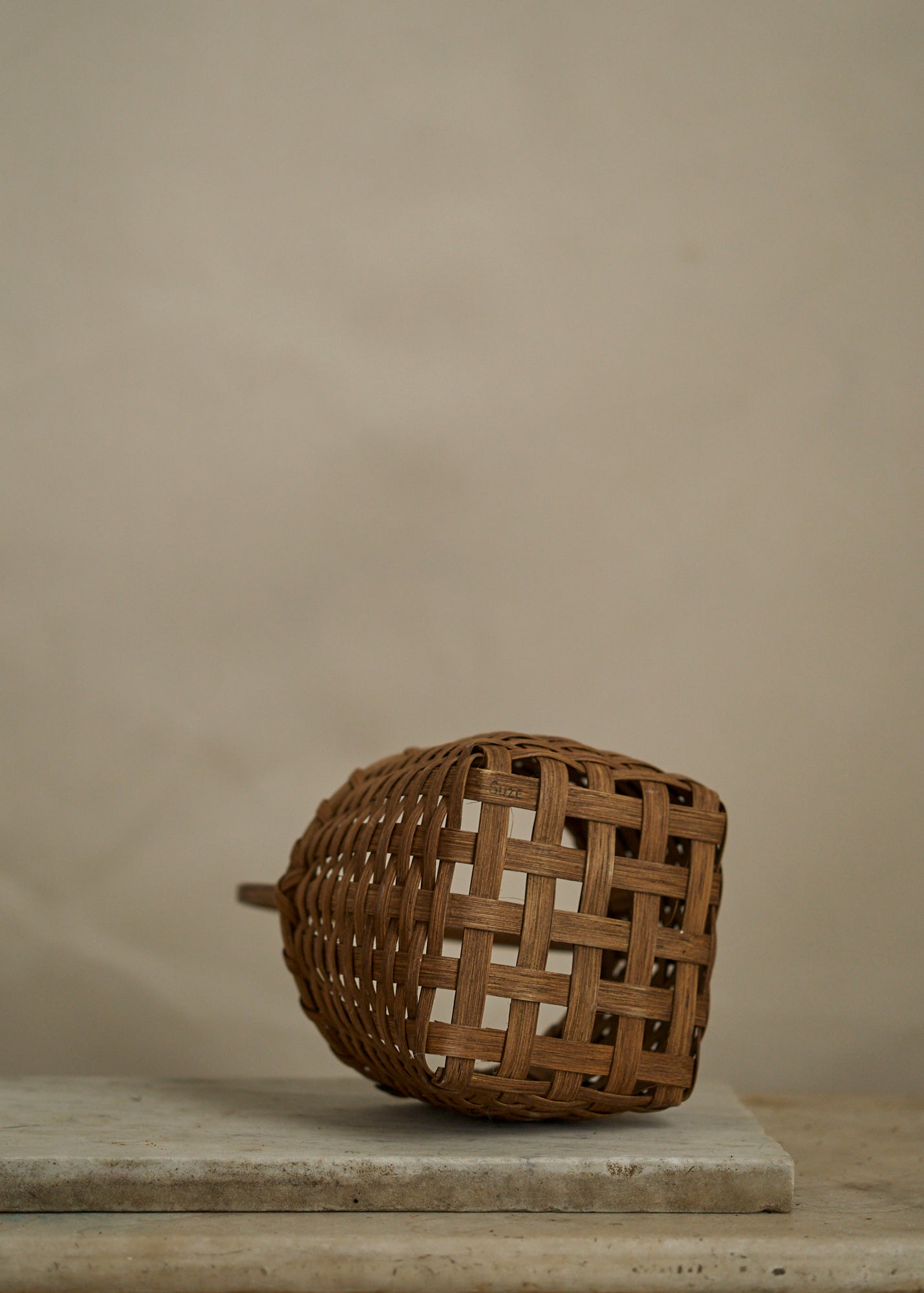 Handmade Woven Long Handled Basket