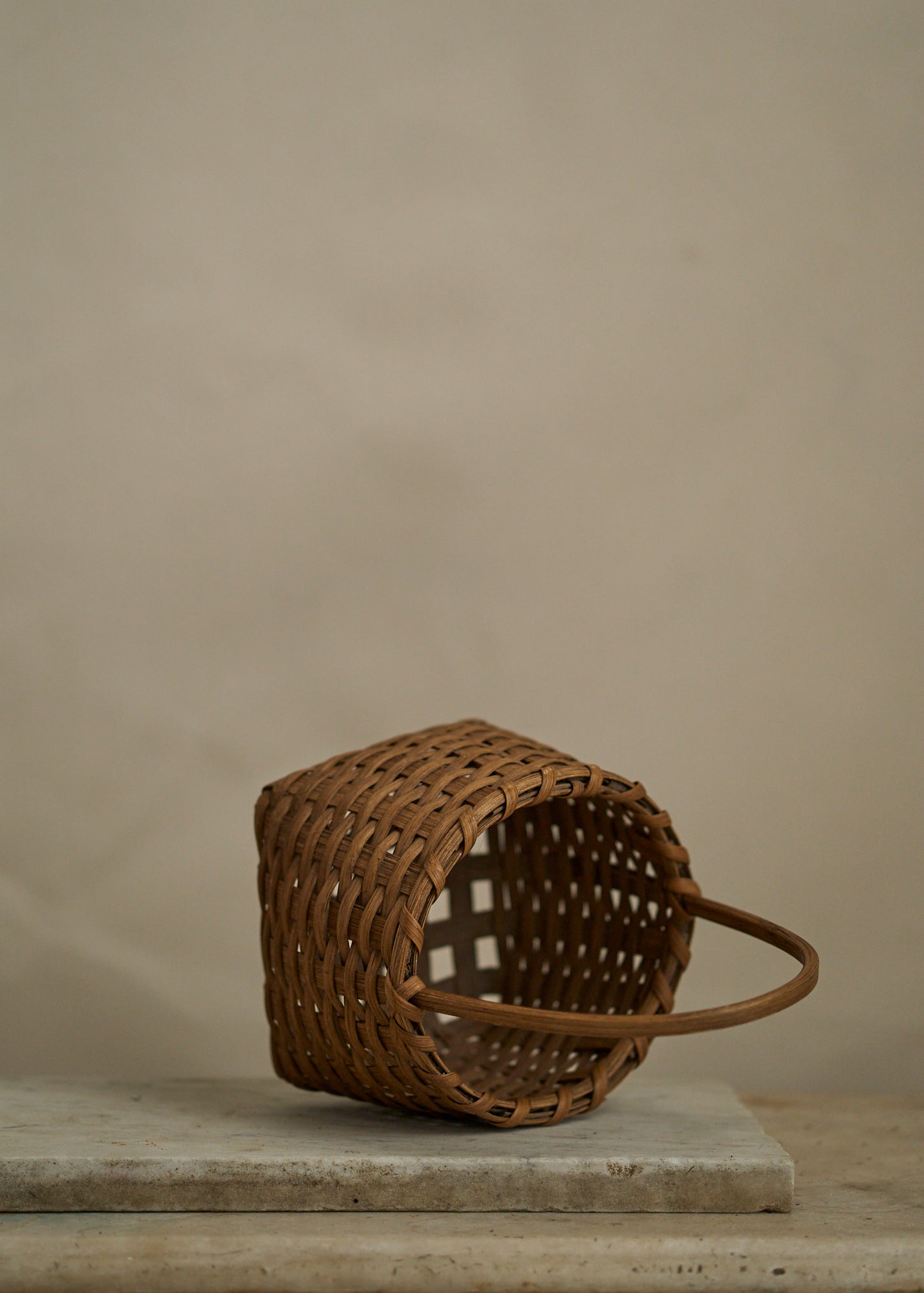 Handmade Woven Long Handled Basket