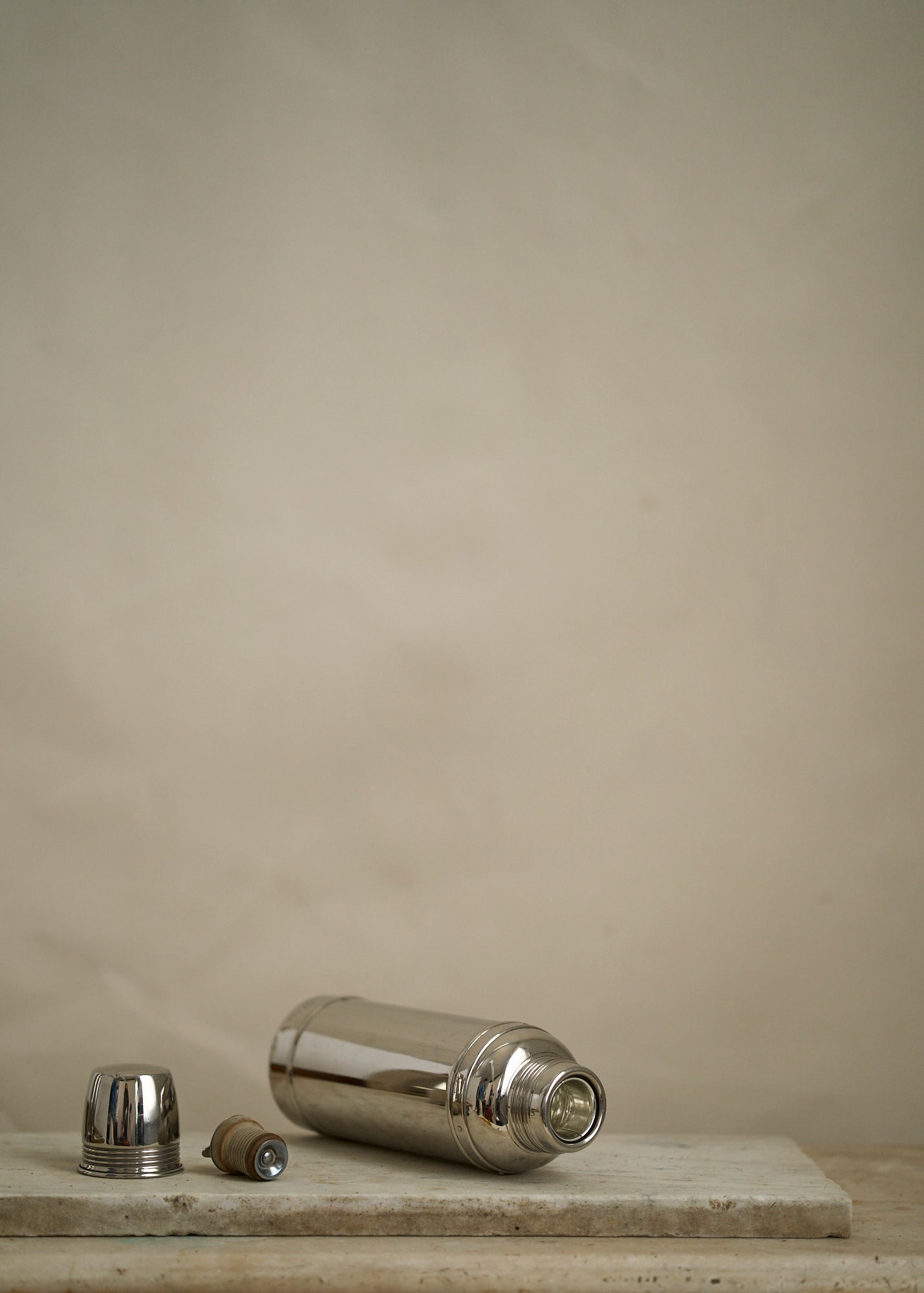 Antique Picnic Thermos Trio in Leather Case