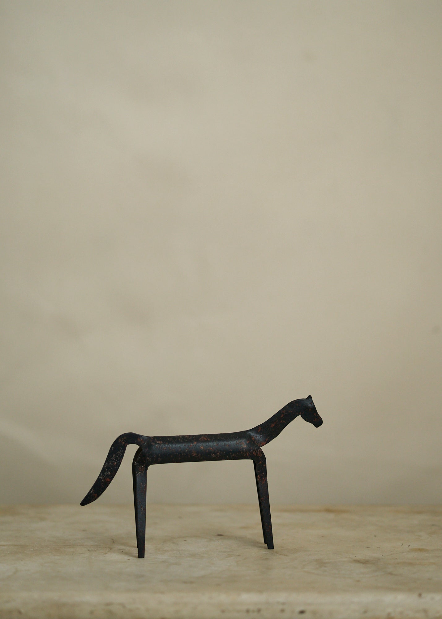 Folk Art Metal Horse Figure