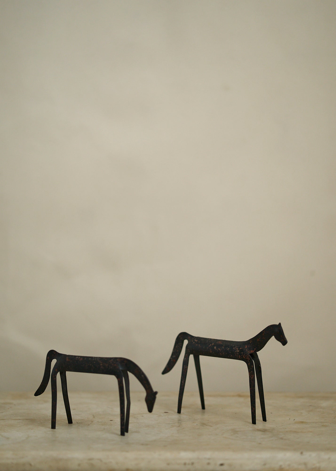 Folk Art Metal Horse Figure