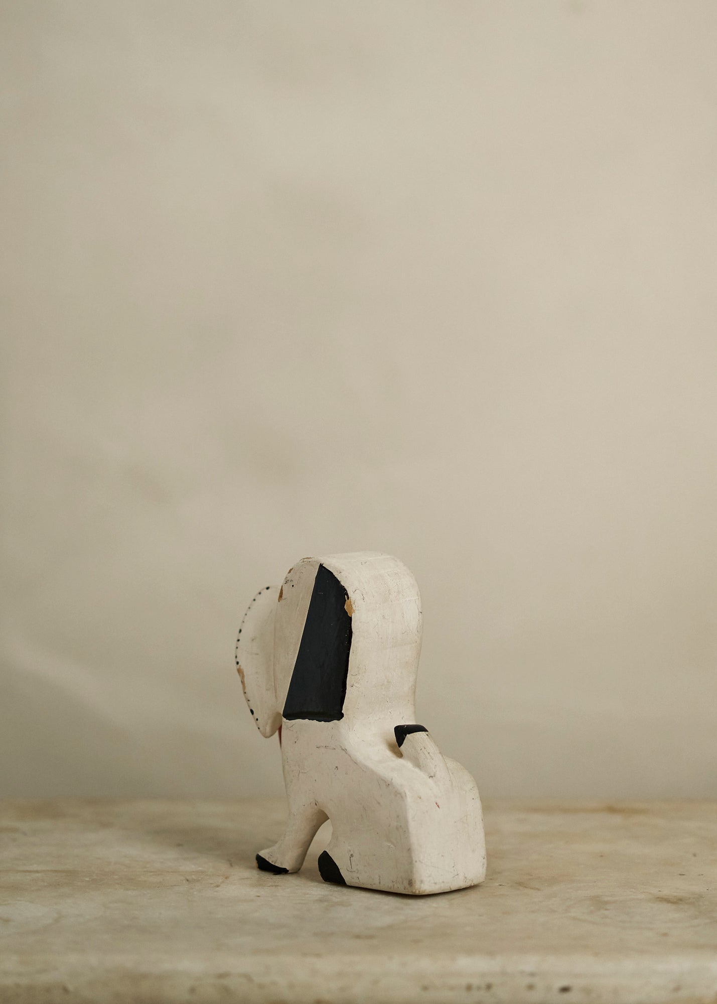 Antique Folk Art Wood Dog Family