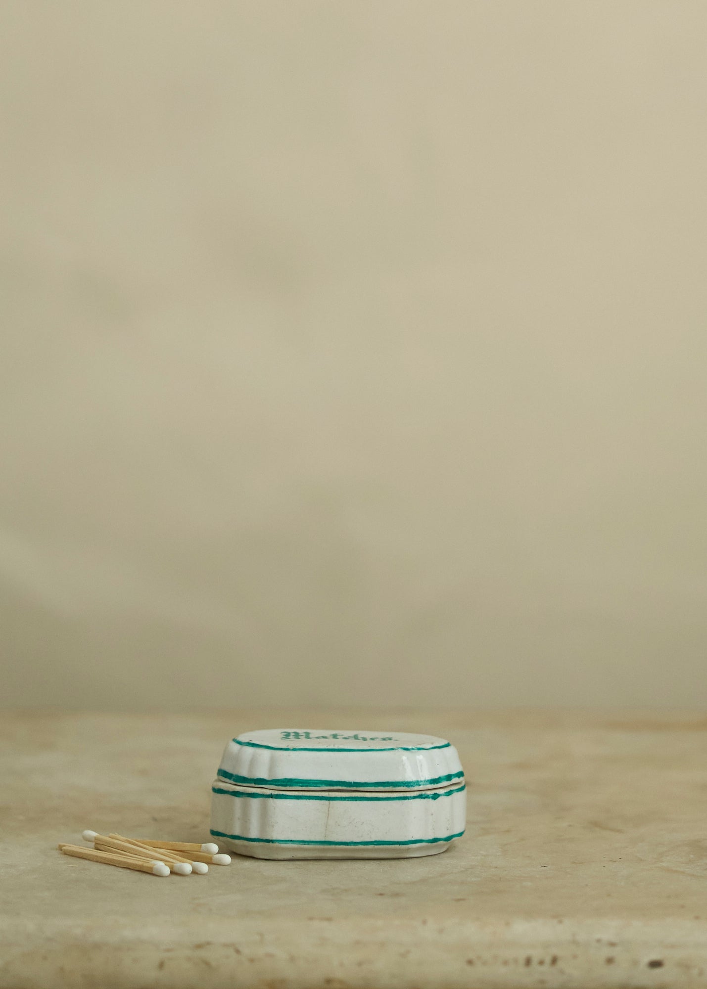 Antique Ceramic Match Safe