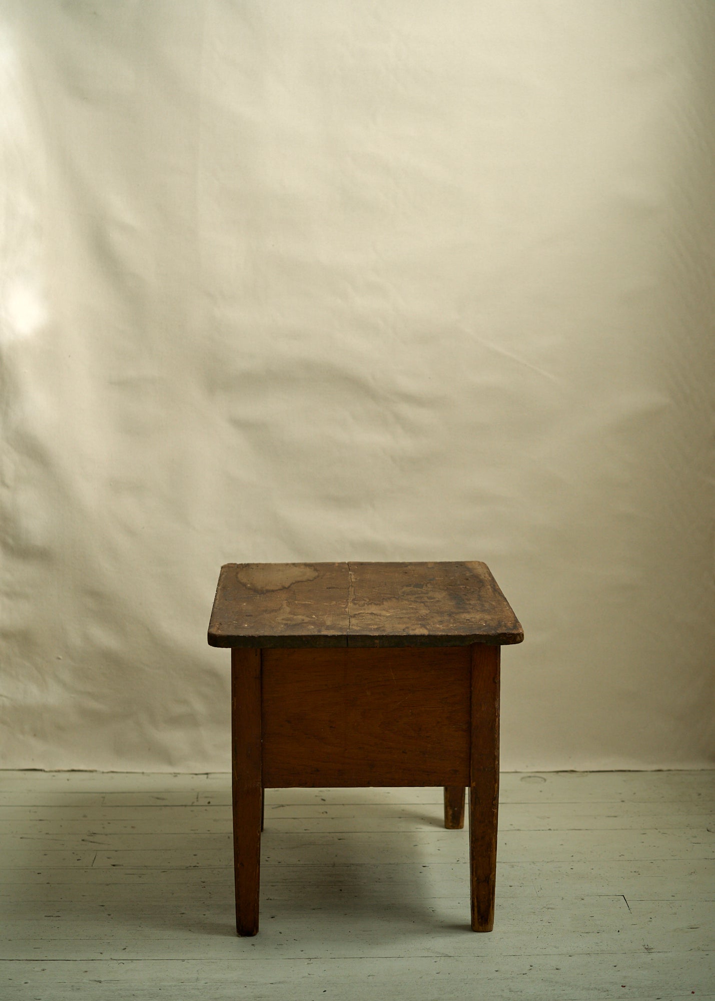 Antique Wooden Side Table with Drawer