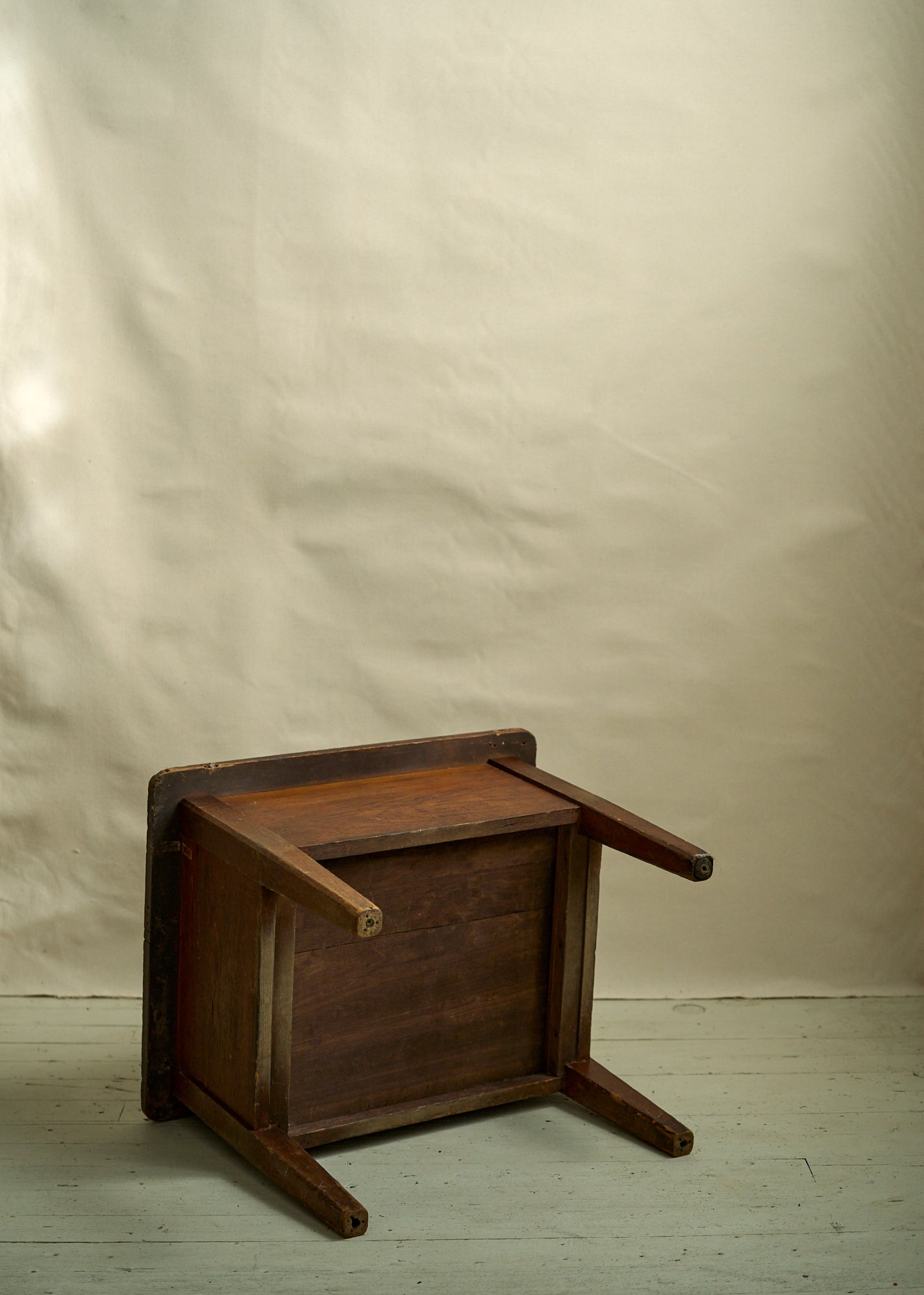 Antique Wooden Side Table with Drawer