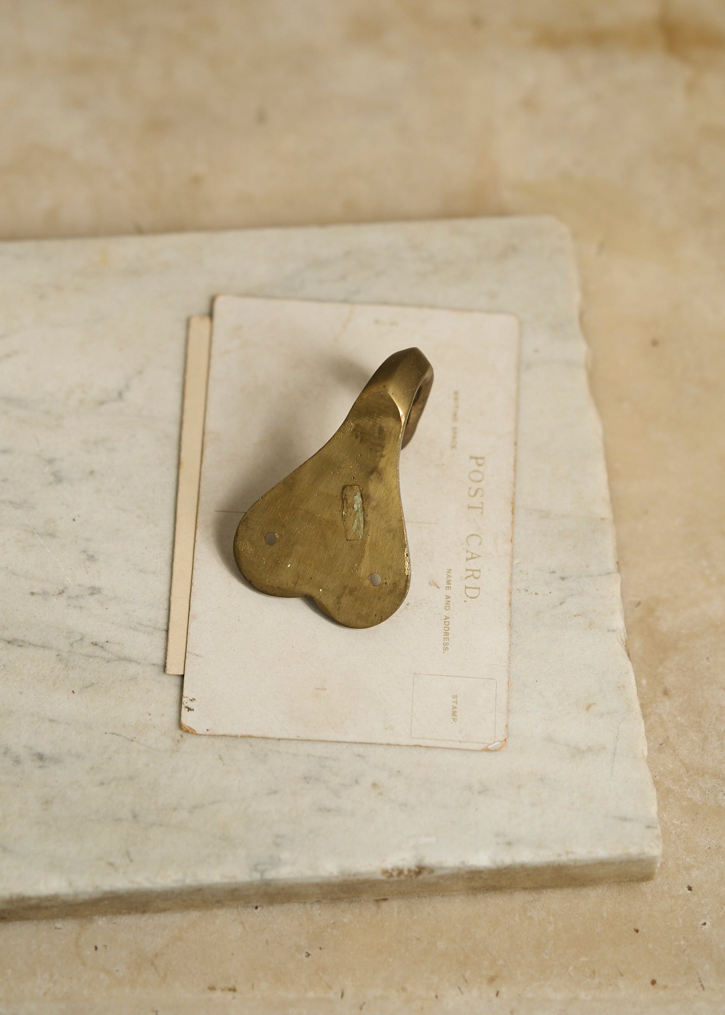 Vintage Brass Heart Wall Hook