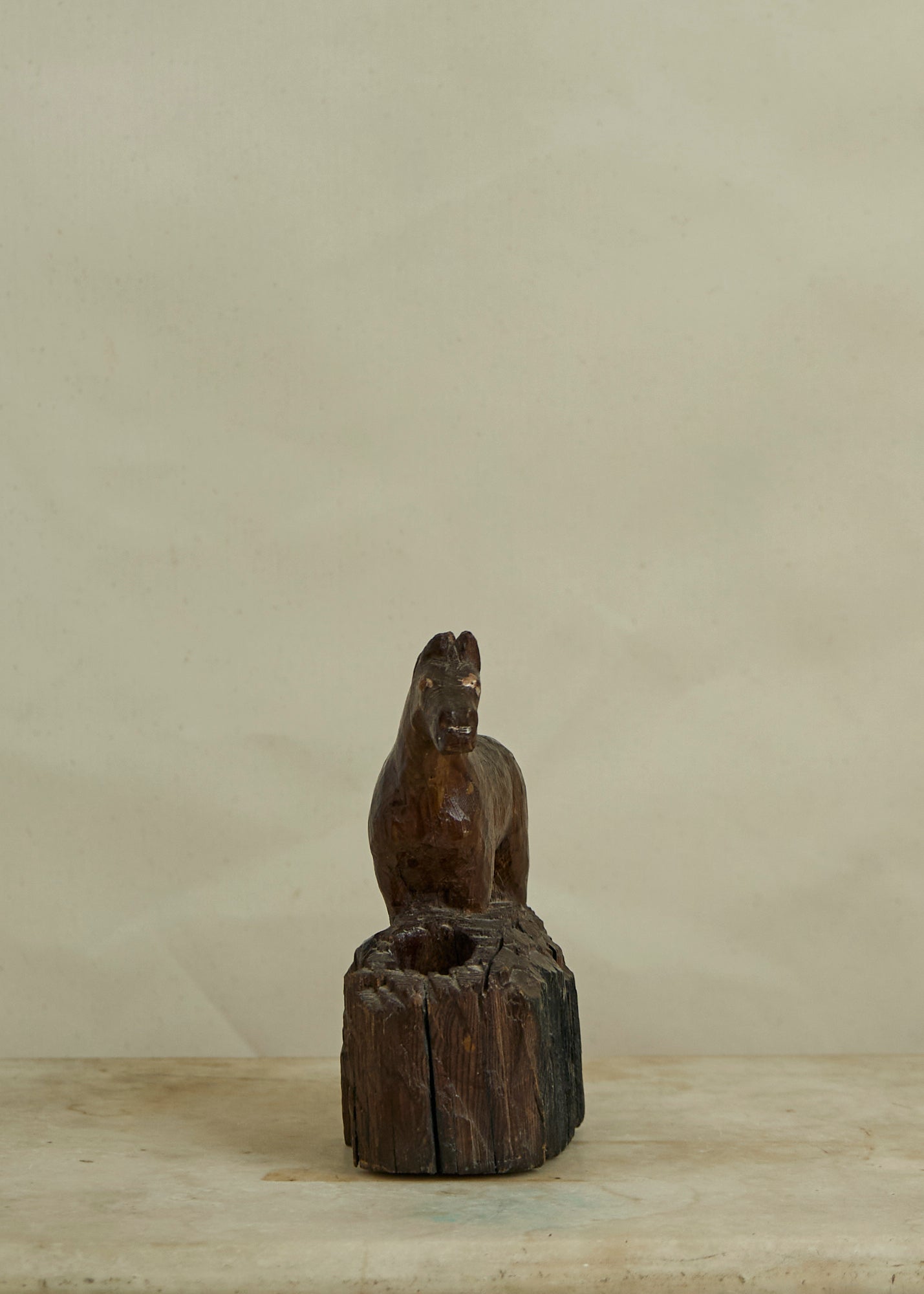 Folk Art Wooden Horse Desk Caddy