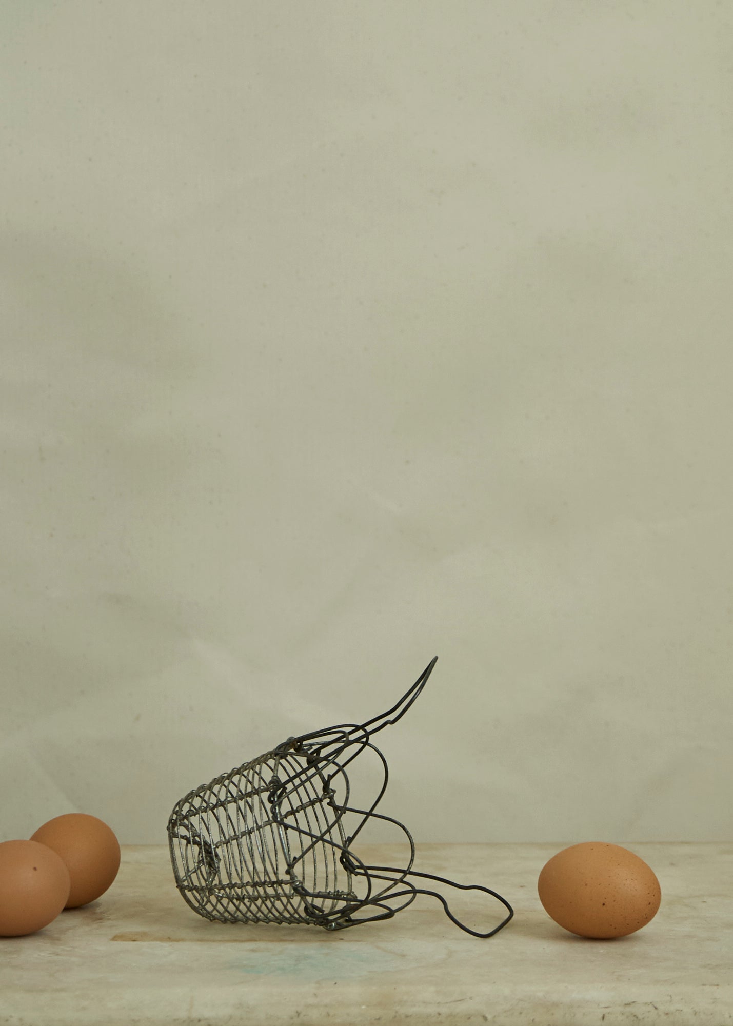 Antique Primitive Wire Egg Basket