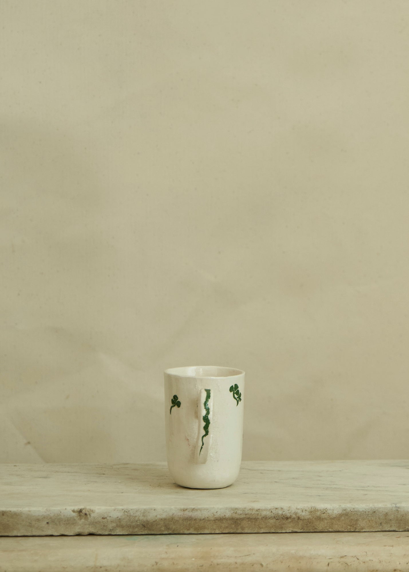 Vintage Studio Pottery Clover Mugs