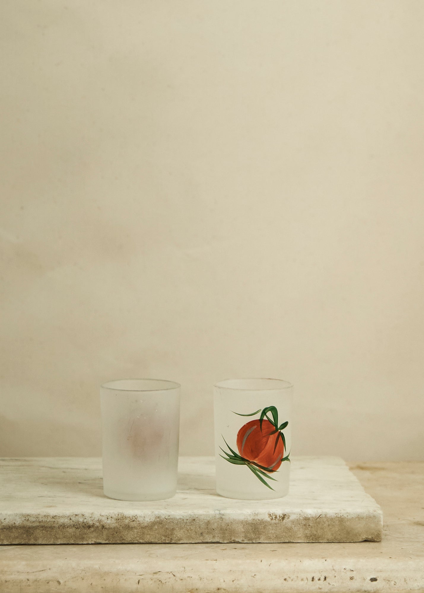 Vintage Hand Painted Tomato Drinking Glasses