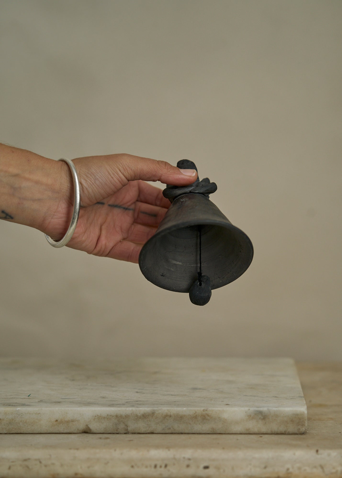 Antique Mexican Ceramic Angel Bells