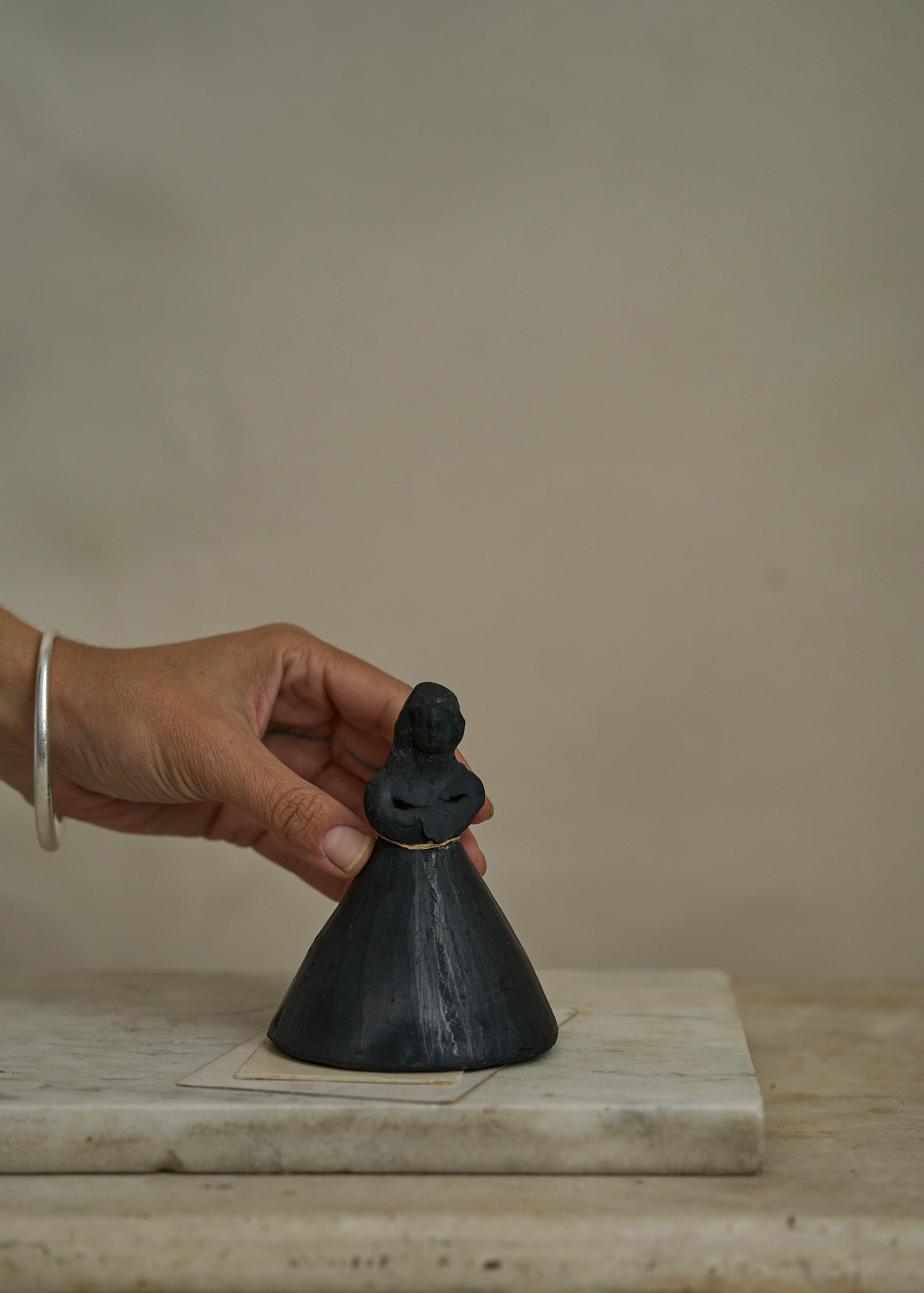 Antique Mexican Ceramic Angel Bells