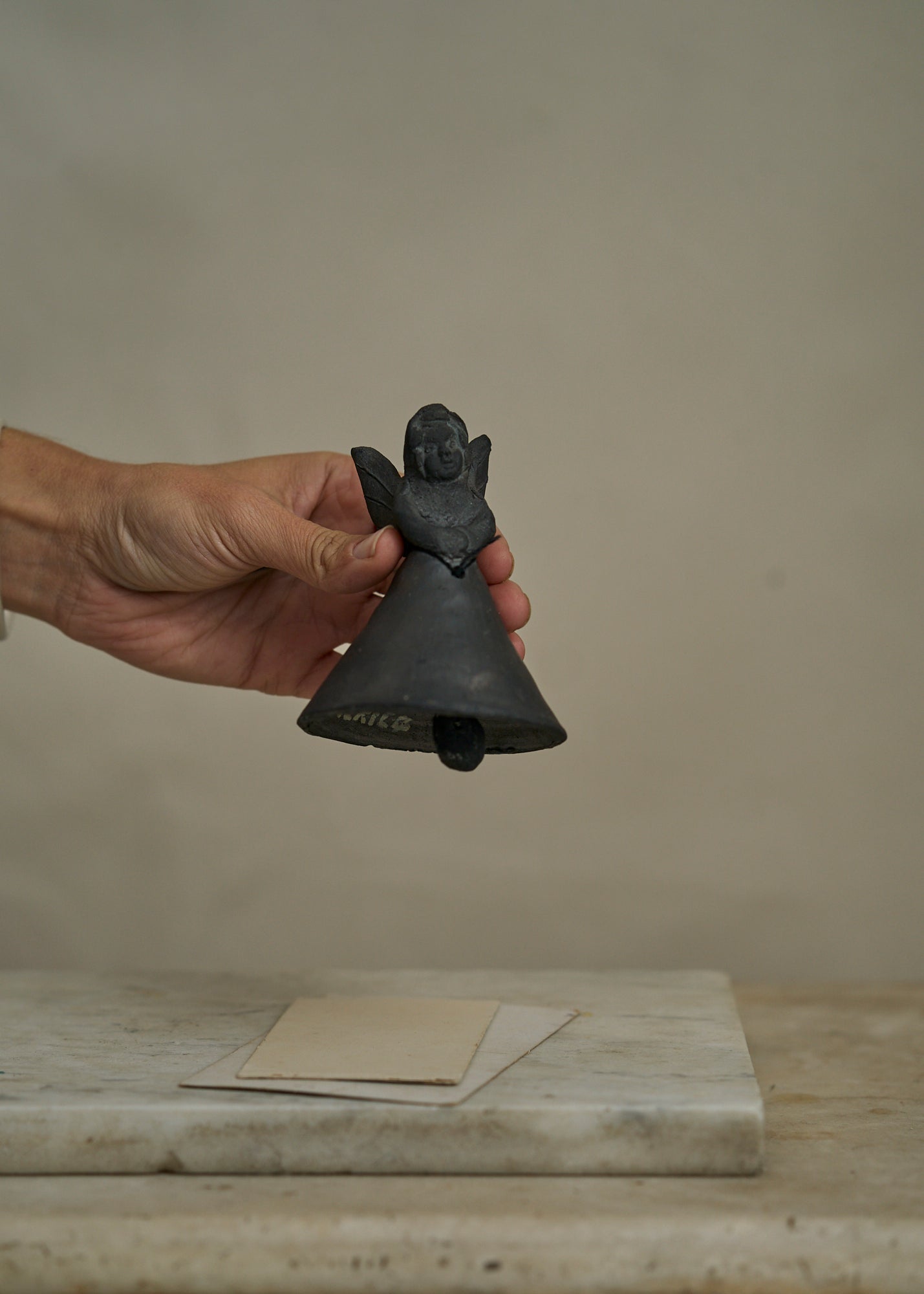 Antique Mexican Ceramic Angel Bells