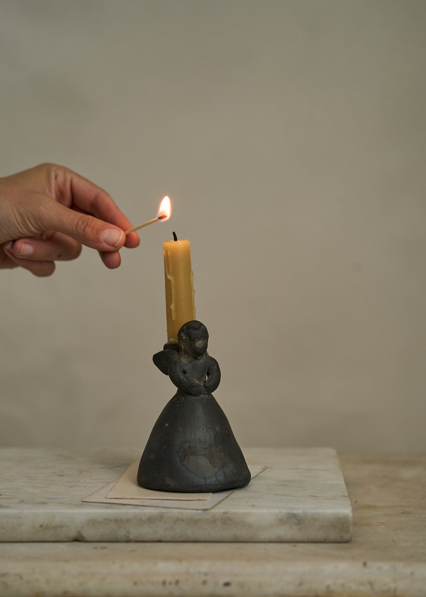 Antique Mexican Ceramic Angel Bells