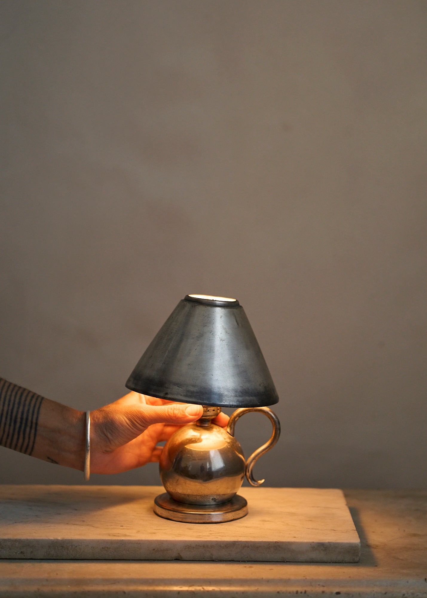 Antique Metal Table Lamp