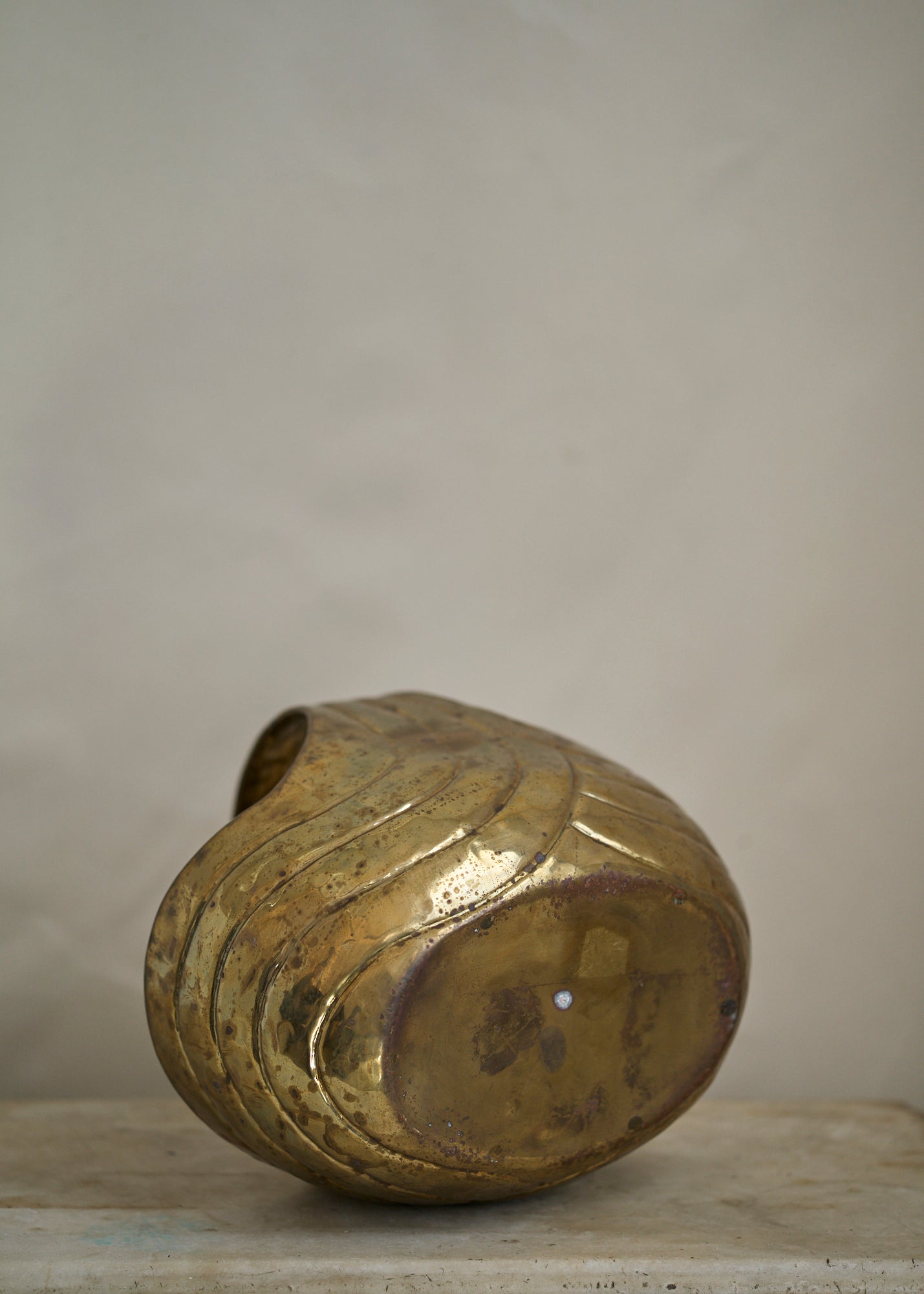 Antique Brass Handled Basket