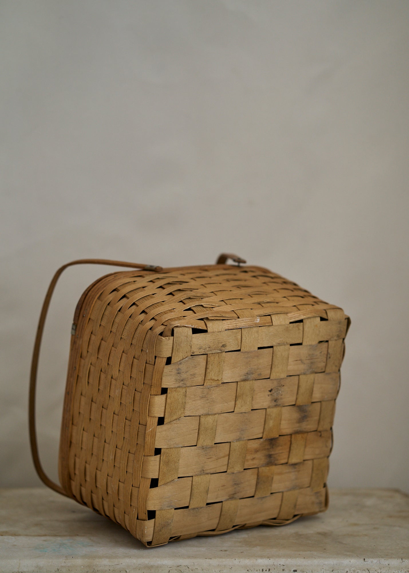 Vintage Woven Picnic Basket