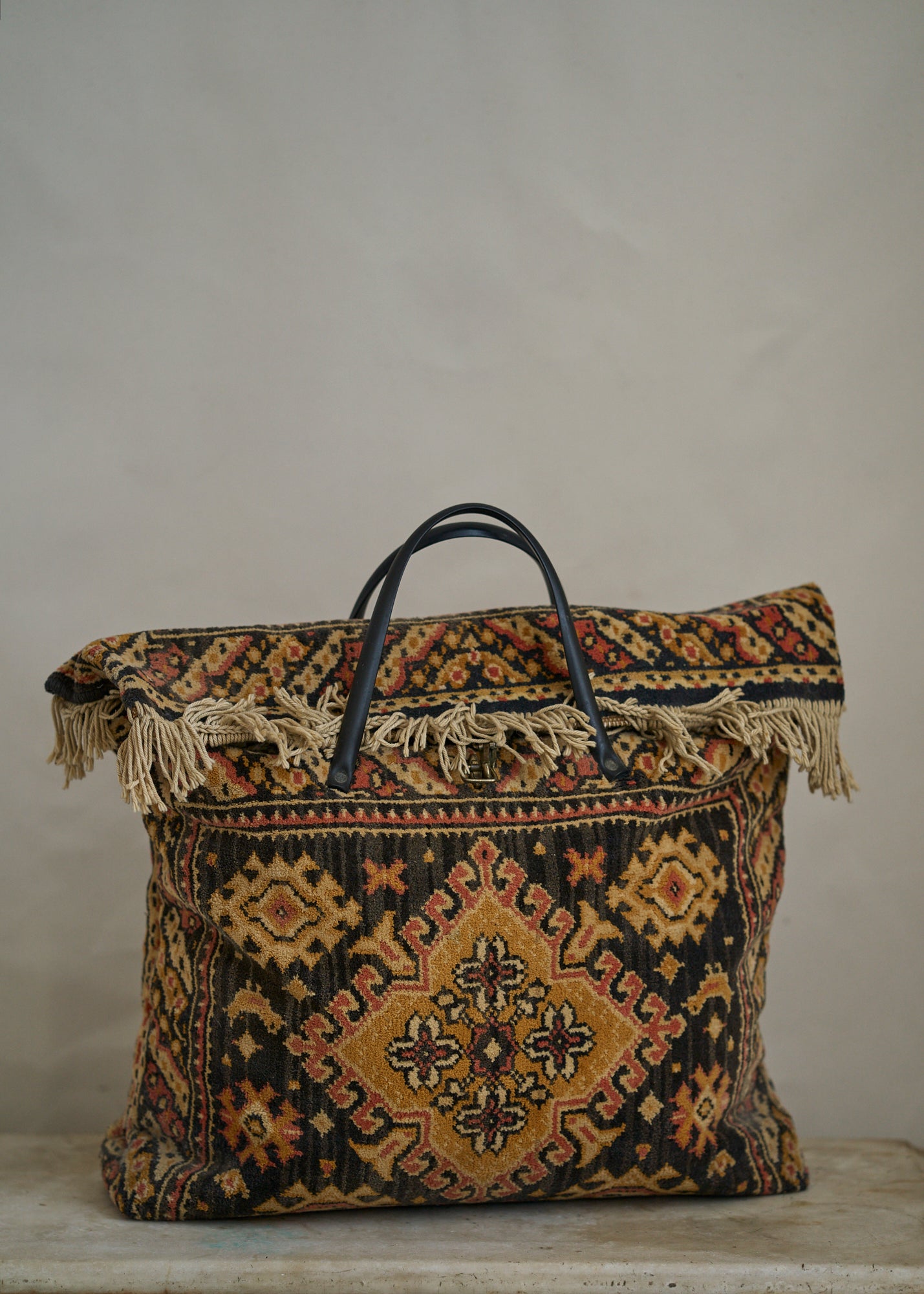 Vintage Handmade Carpet Bag