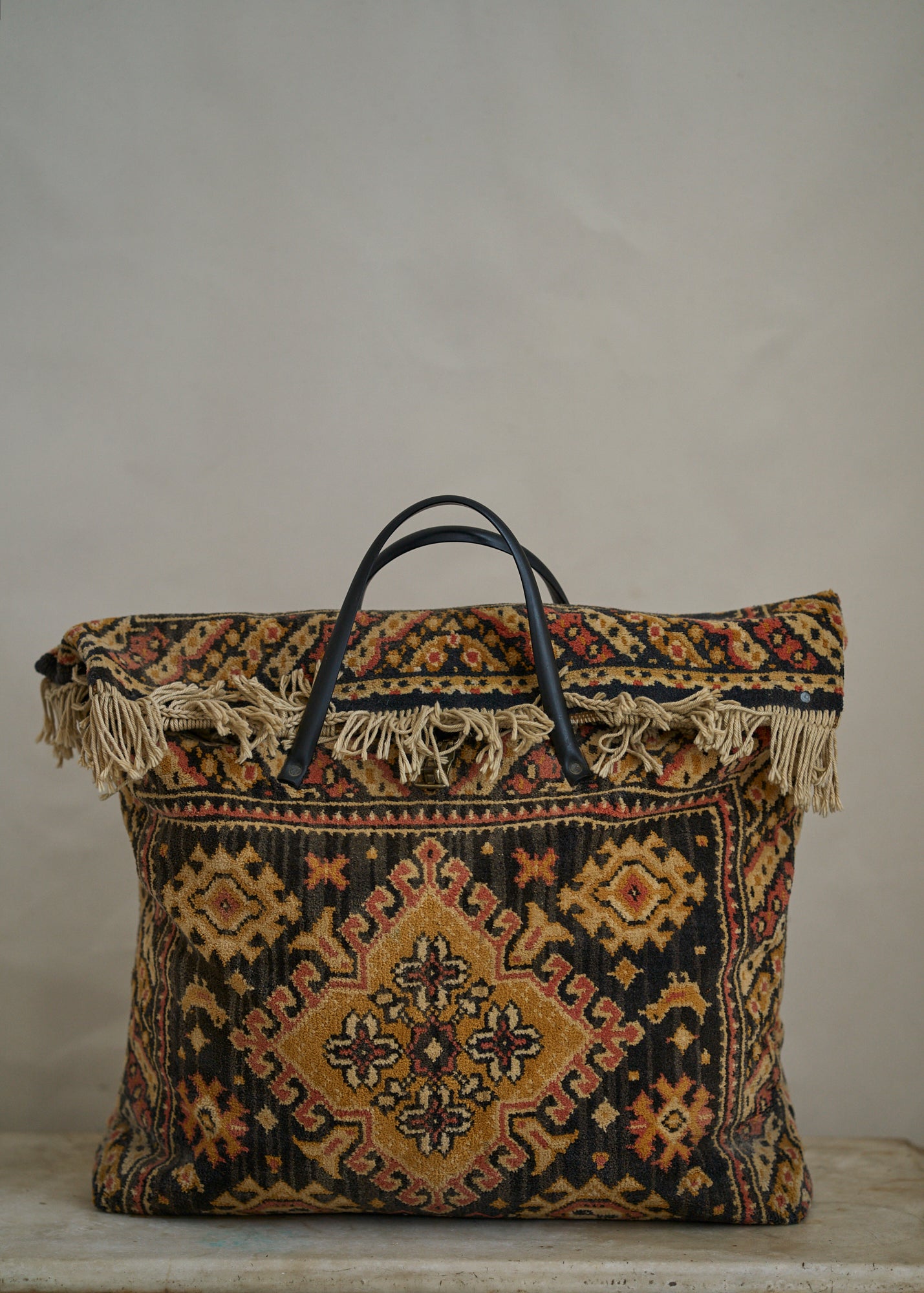 Vintage Handmade Carpet Bag